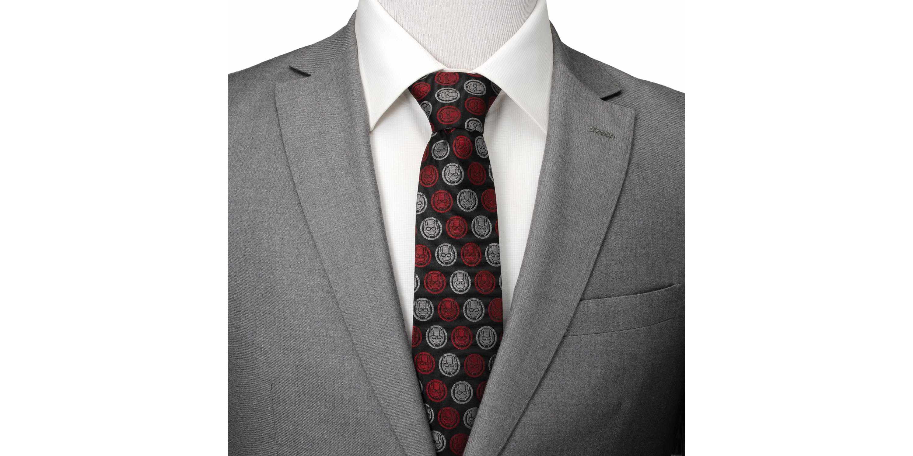 Ant-man Red/Gray Charcoal Tie