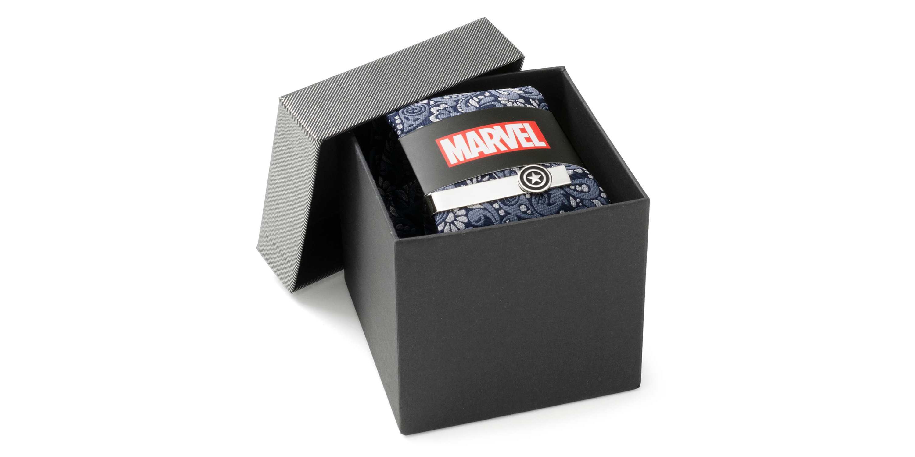 Avengers Icons Necktie and Tie Bar Gift Set