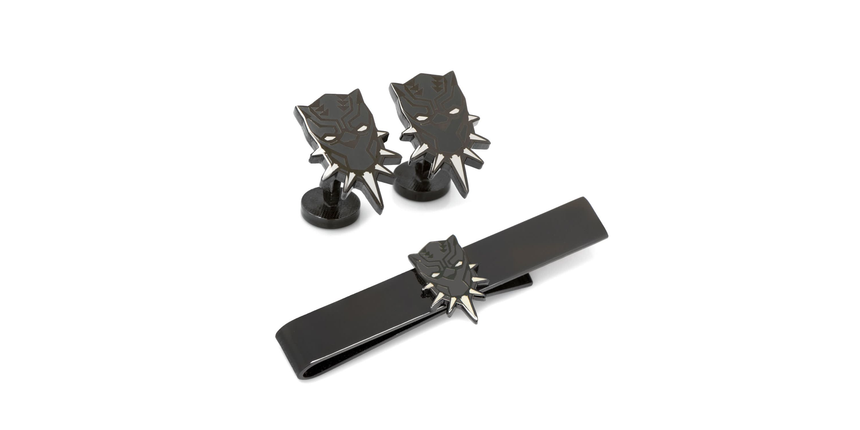 Black Panther Cufflinks and Tie Bar Gift Set