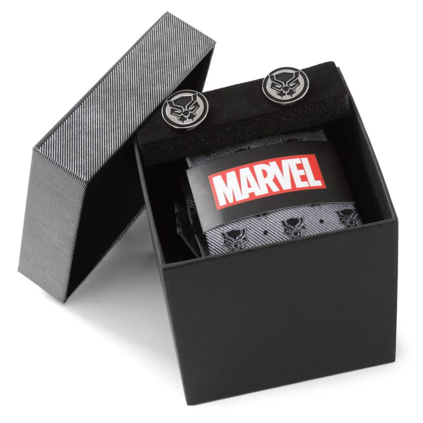Black Panther Gray Necktie Gift Set