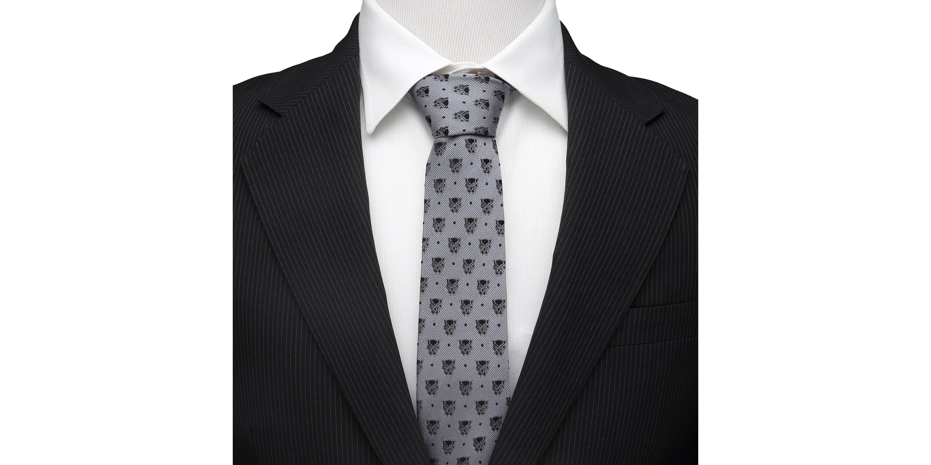 Black Panther Gray Necktie Gift Set