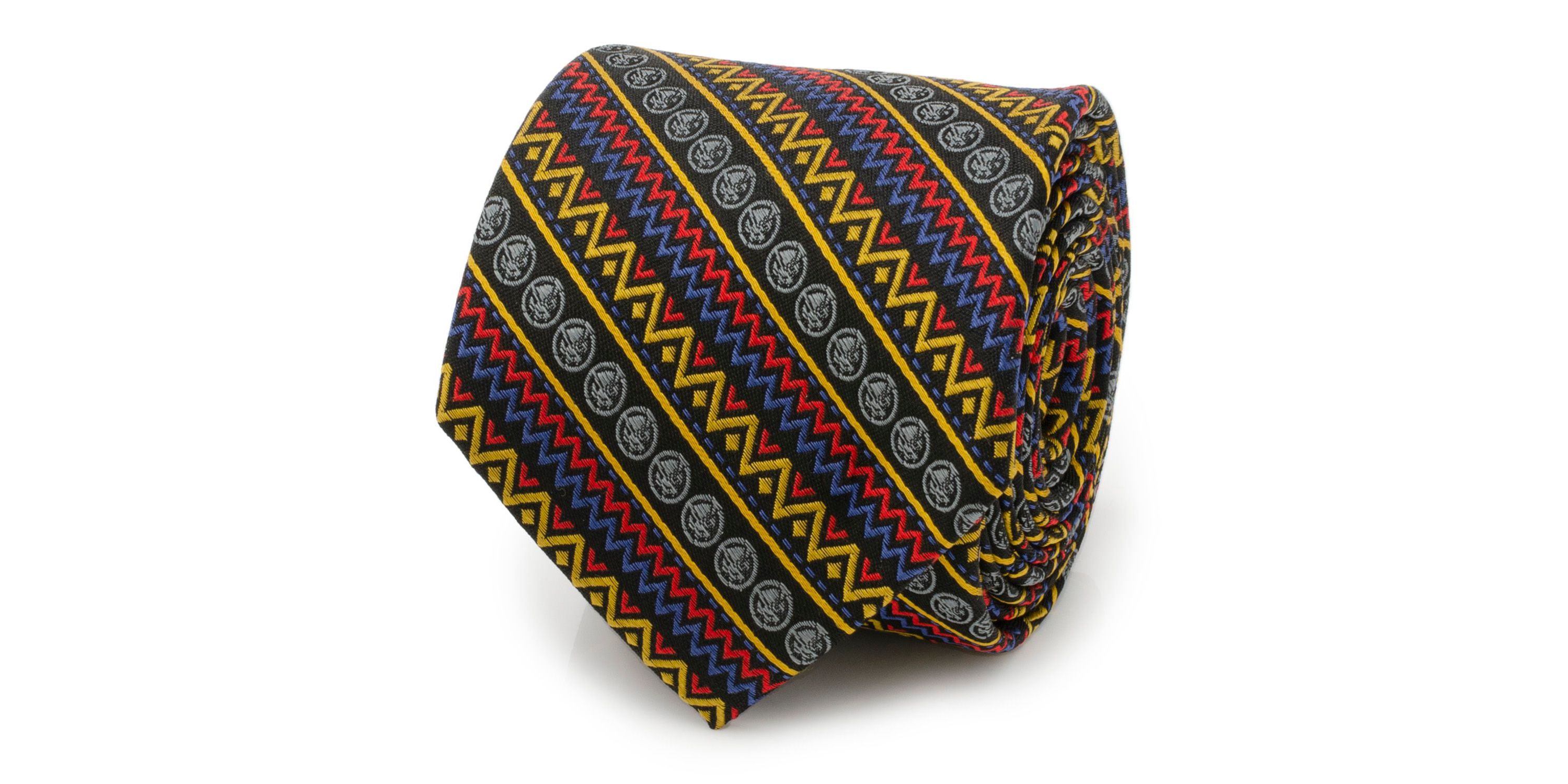 Black Panther Tribal Stripe Tie