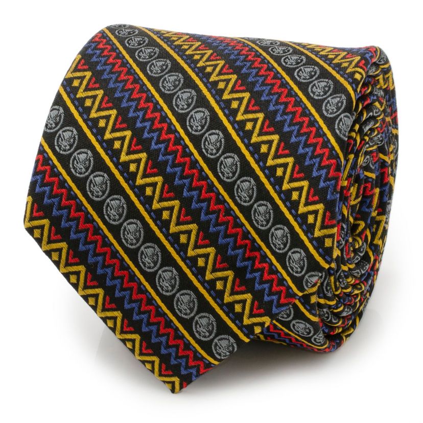 Black Panther Tribal Stripe Tie