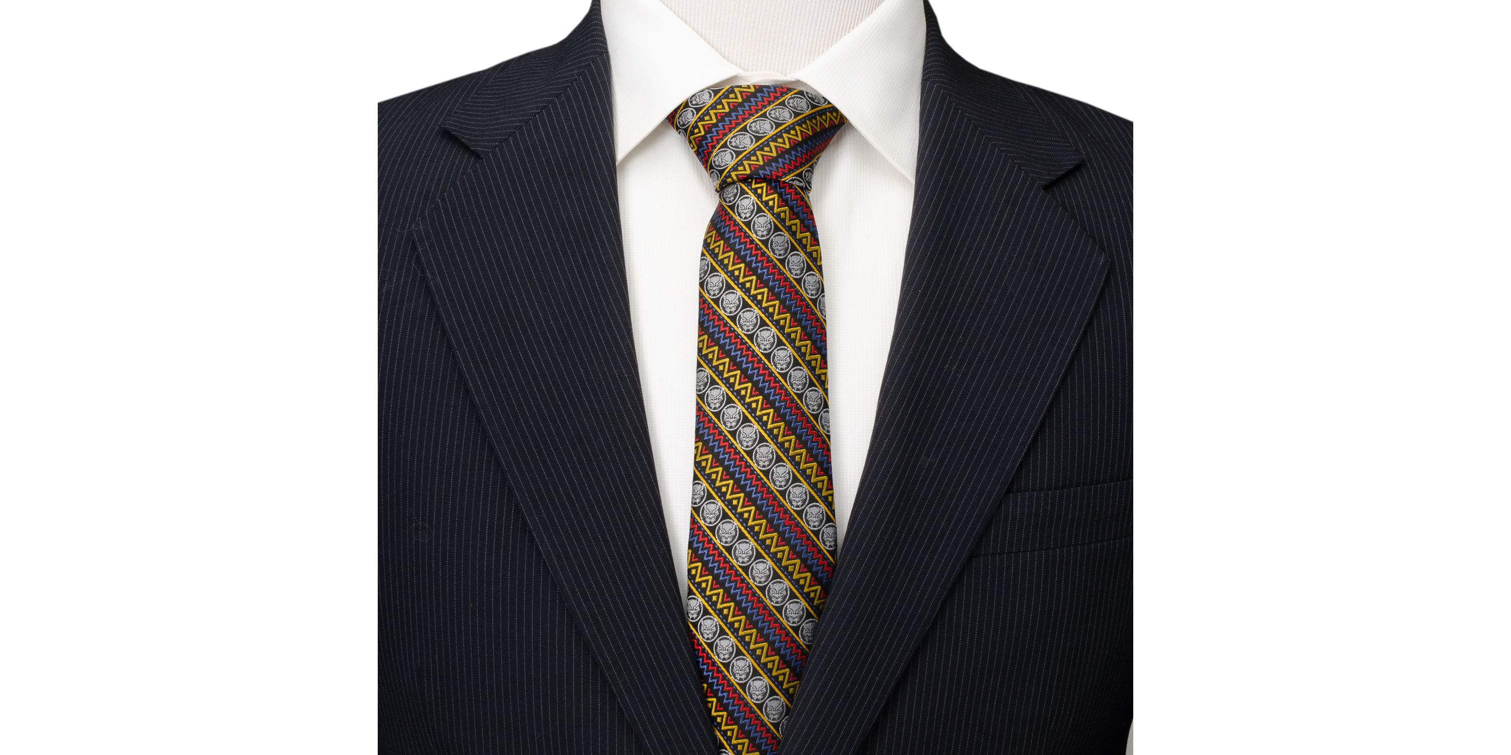 Black Panther Tribal Stripe Tie