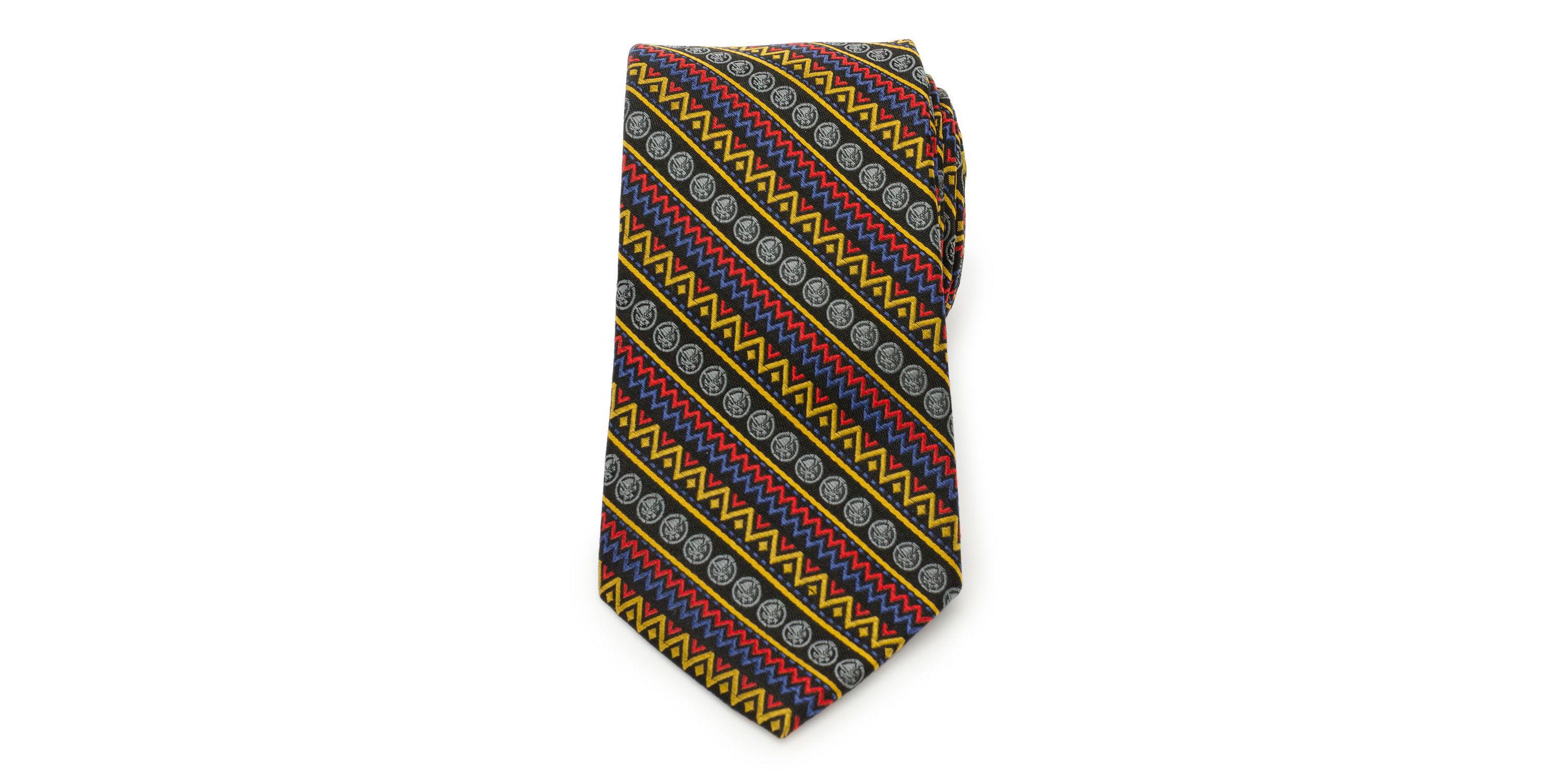 Black Panther Tribal Stripe Tie