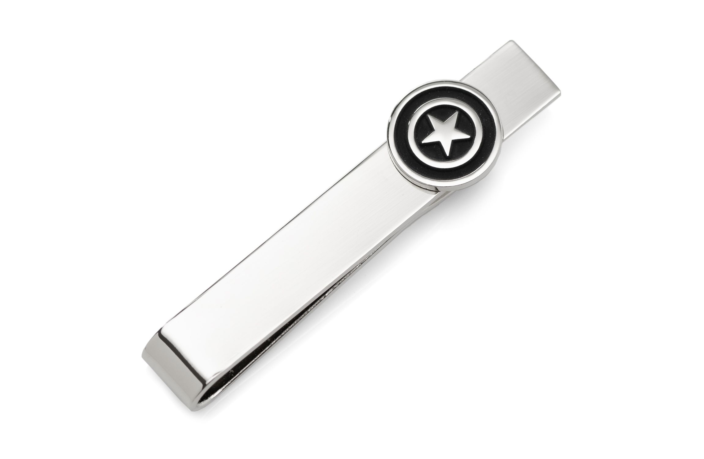 Captain America Silver Hidden Message Tie Bar