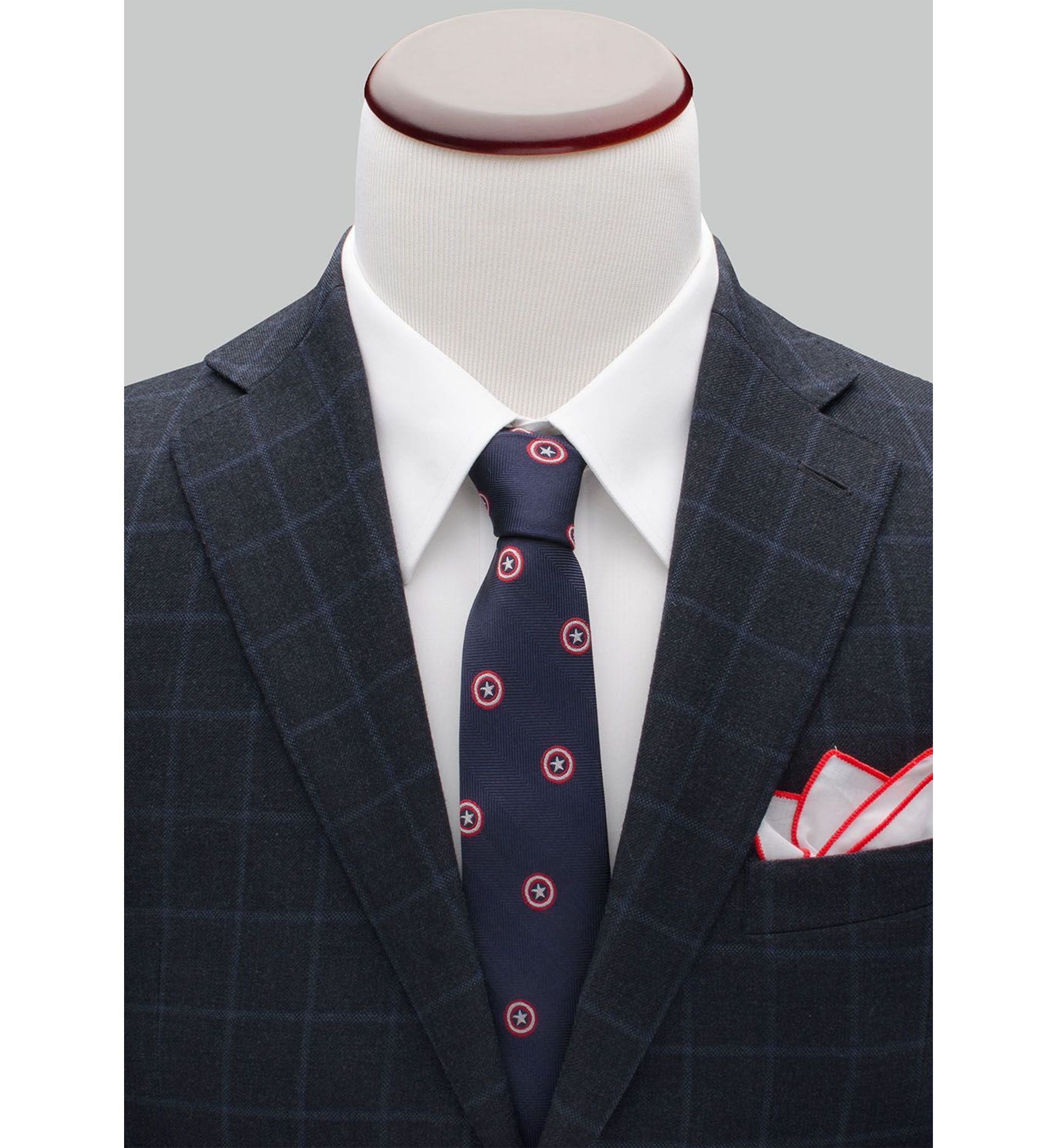 Captain America Navy Tie