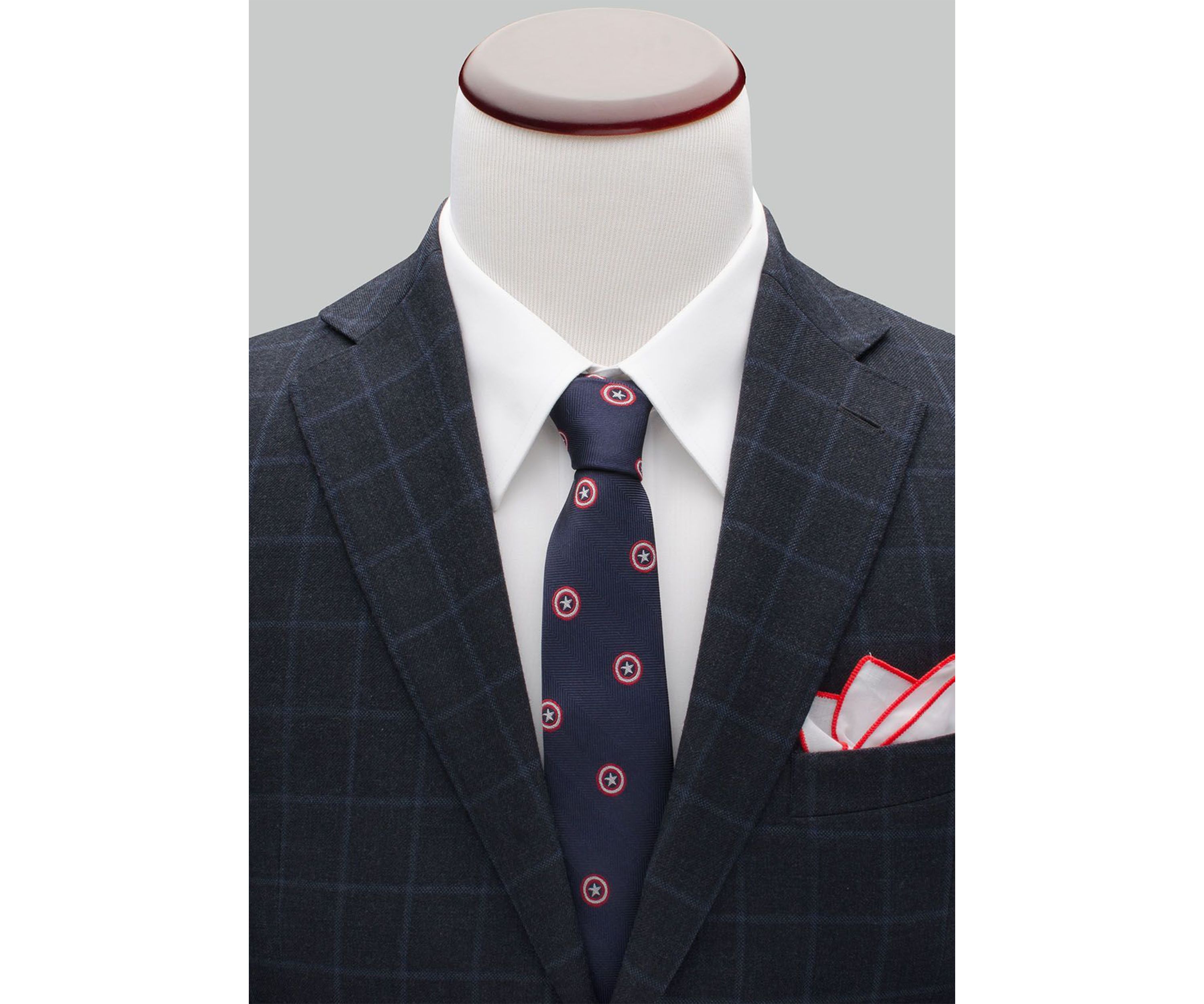 Captain America Navy Tie