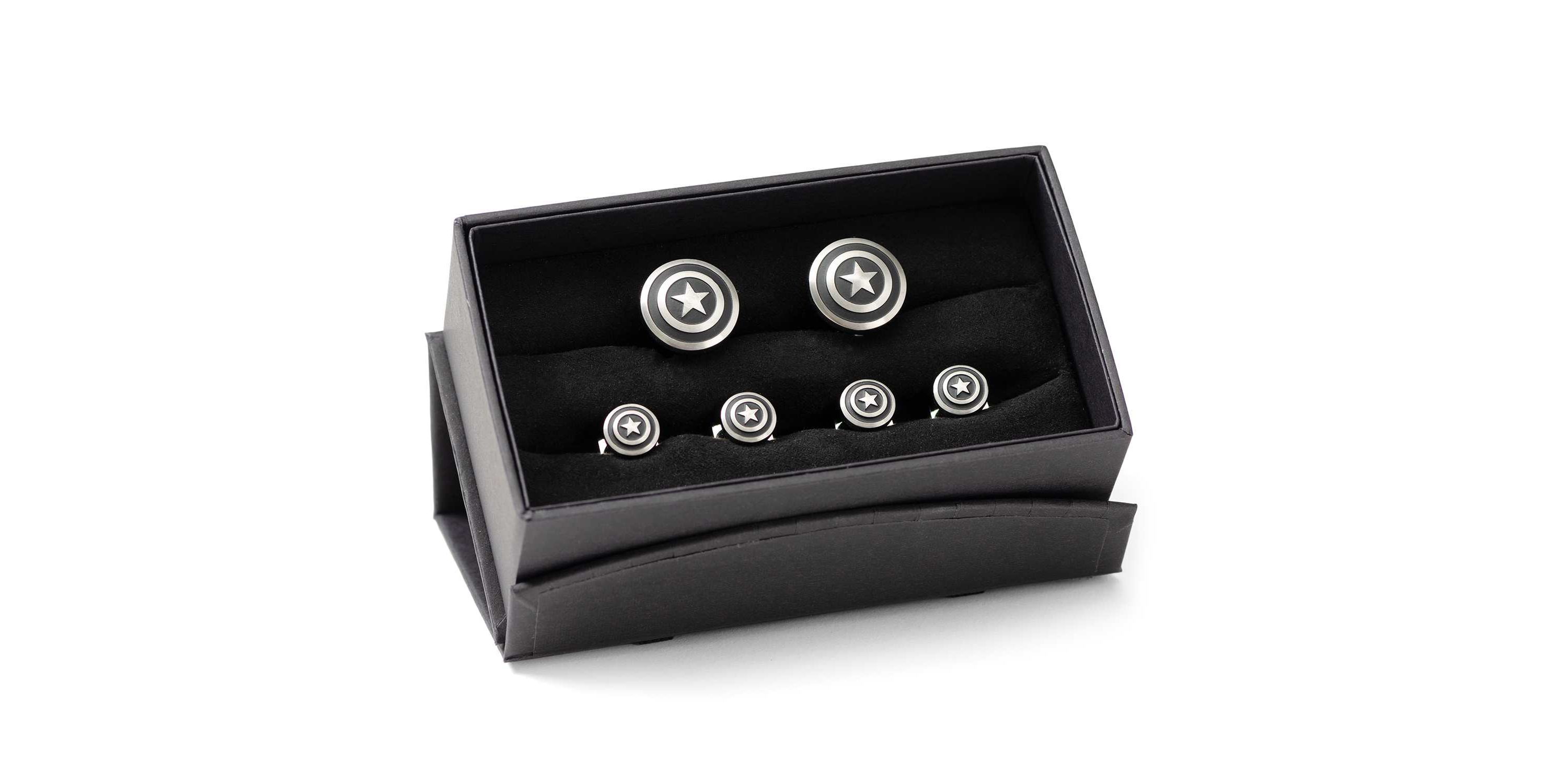 Captain America Shield Stainless Steel Stud Set