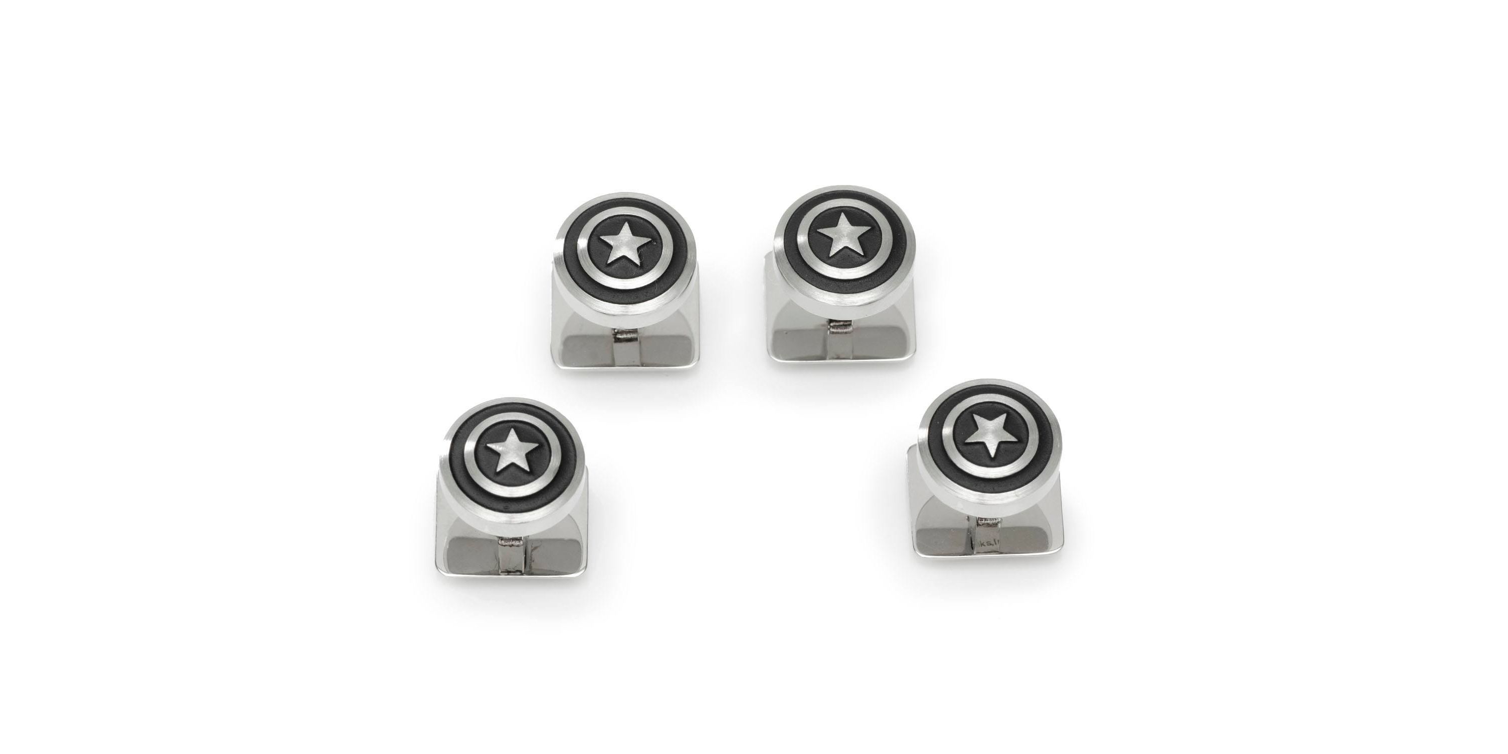 Captain America Shield Stainless Steel Studs