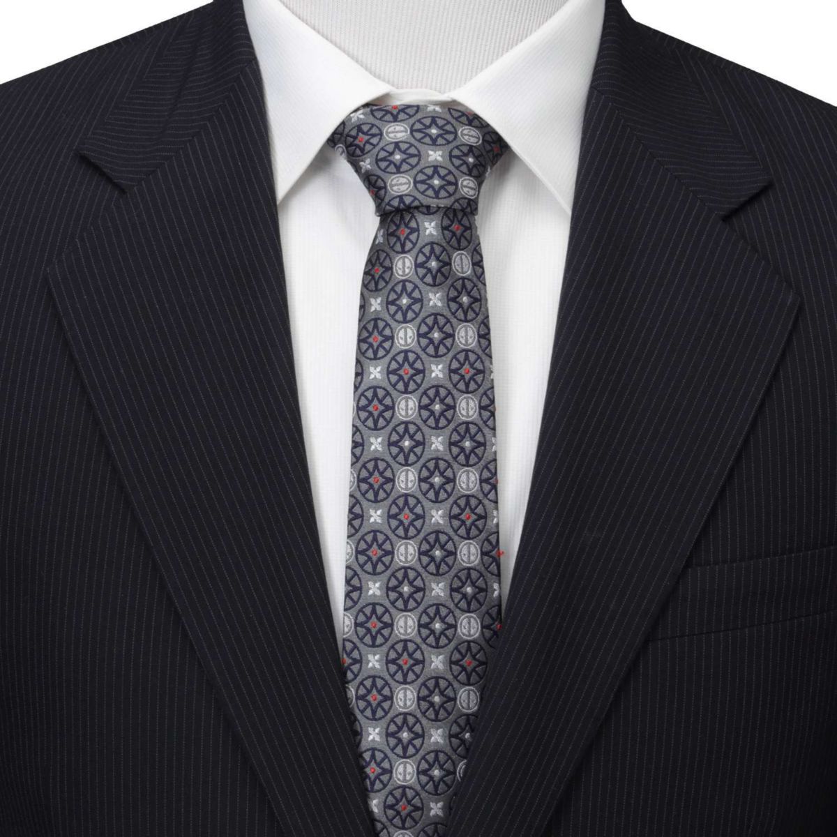 Deadpool Gray Mens Tie