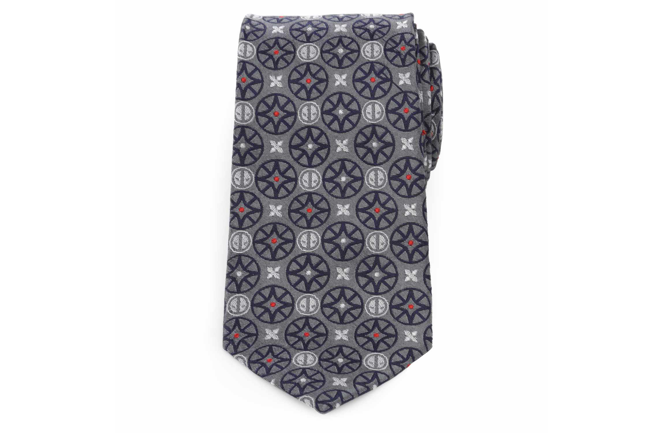 Deadpool Gray Mens Tie