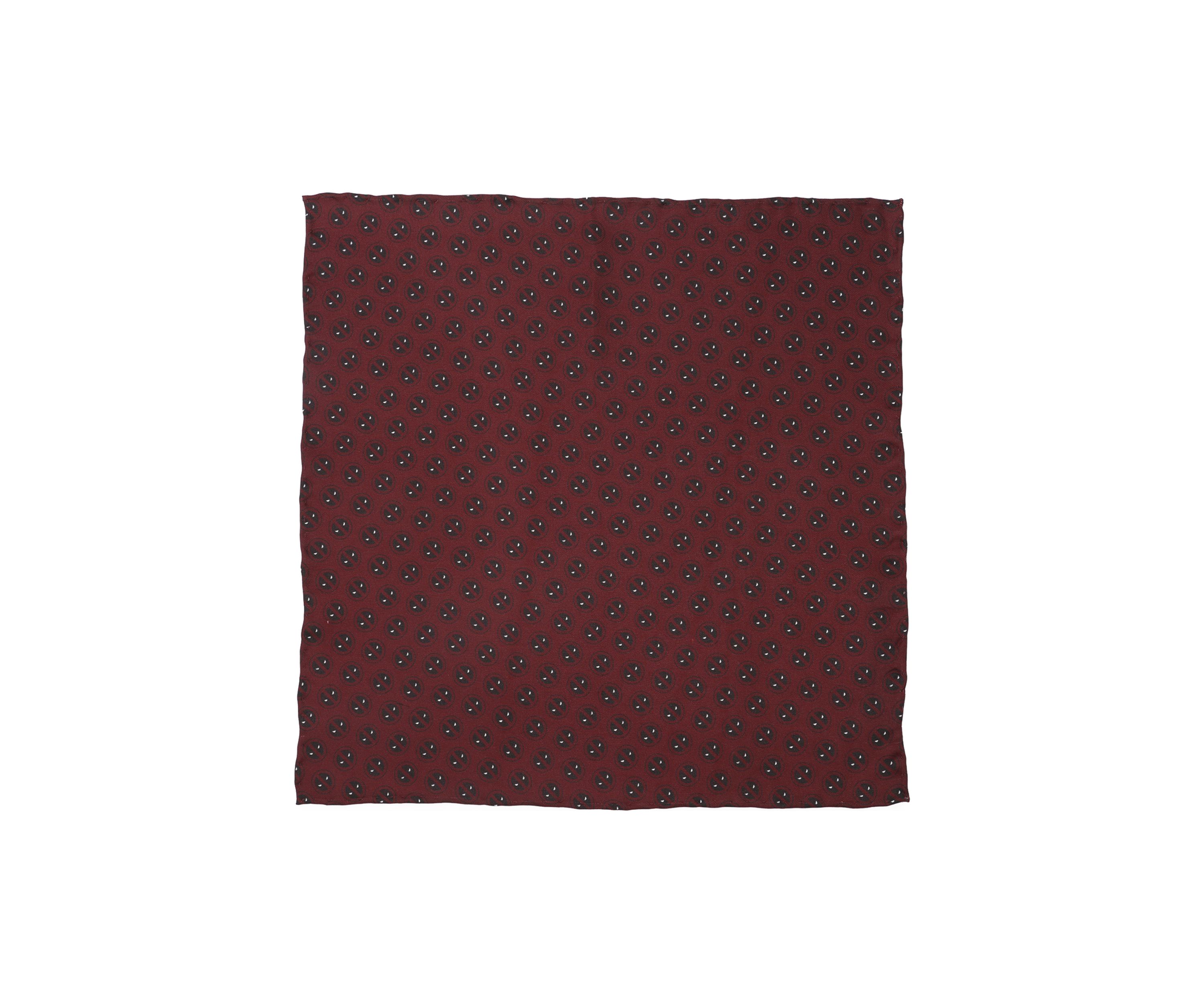 Deadpool Red Mask Silk Pocket Square