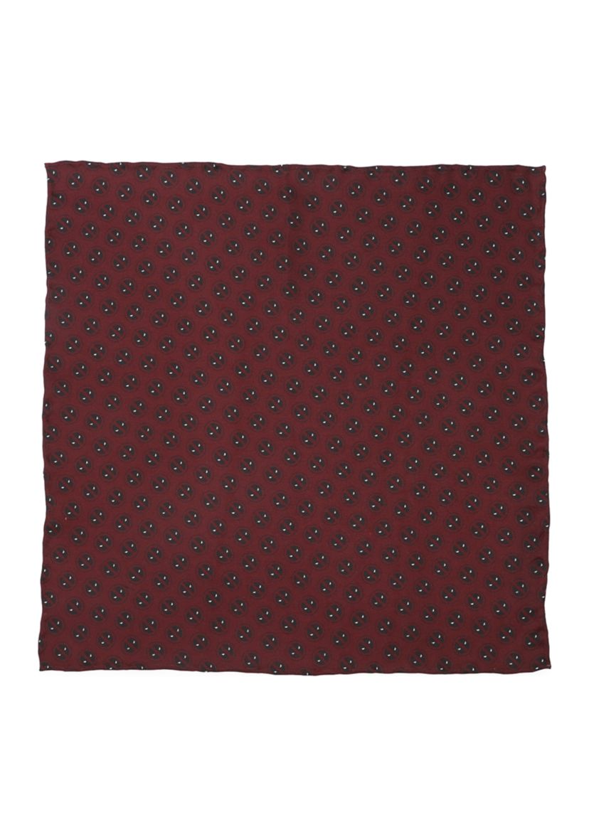 Deadpool Red Mask Silk Pocket Square