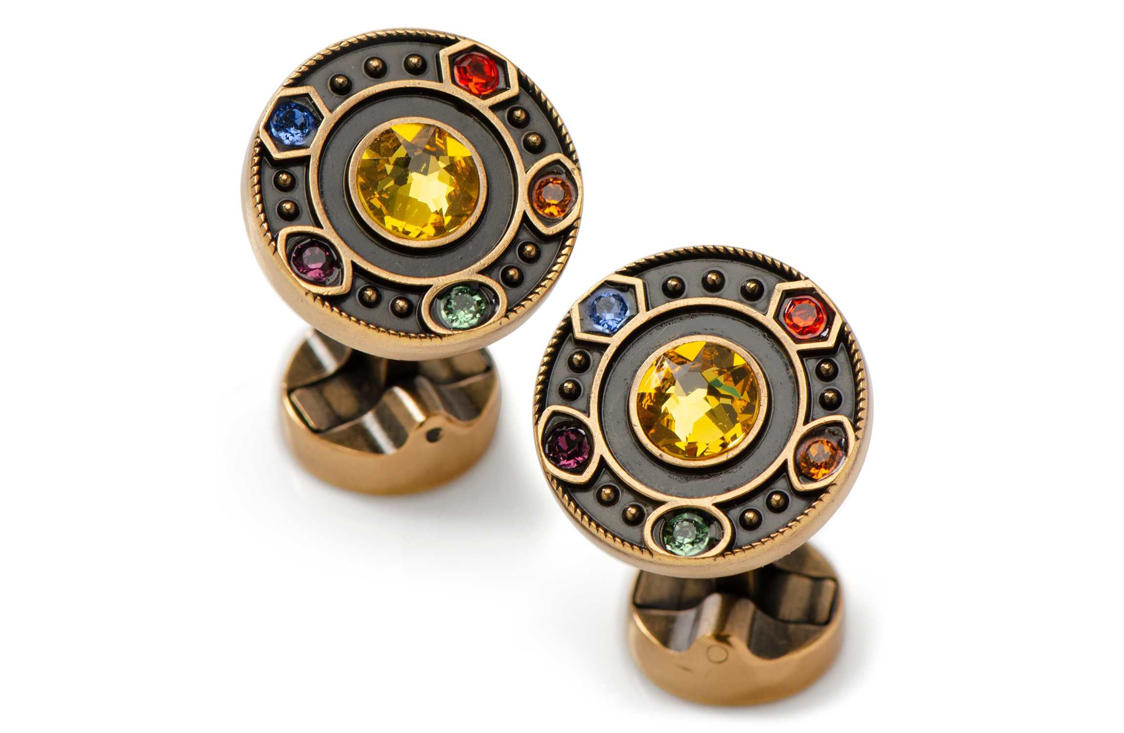 Infinity Stones Antique Gold Cufflinks