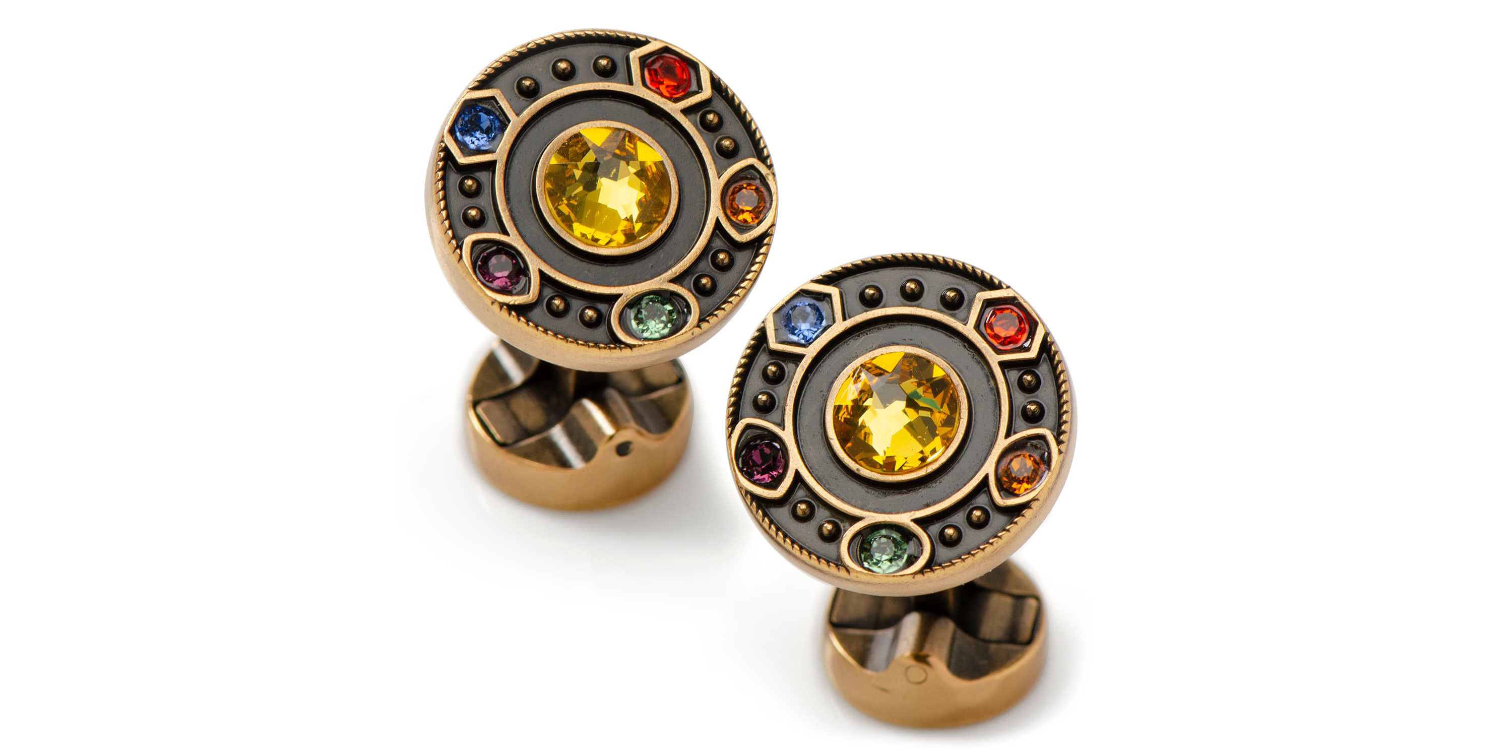 Infinity Stones Antique Gold Cufflinks