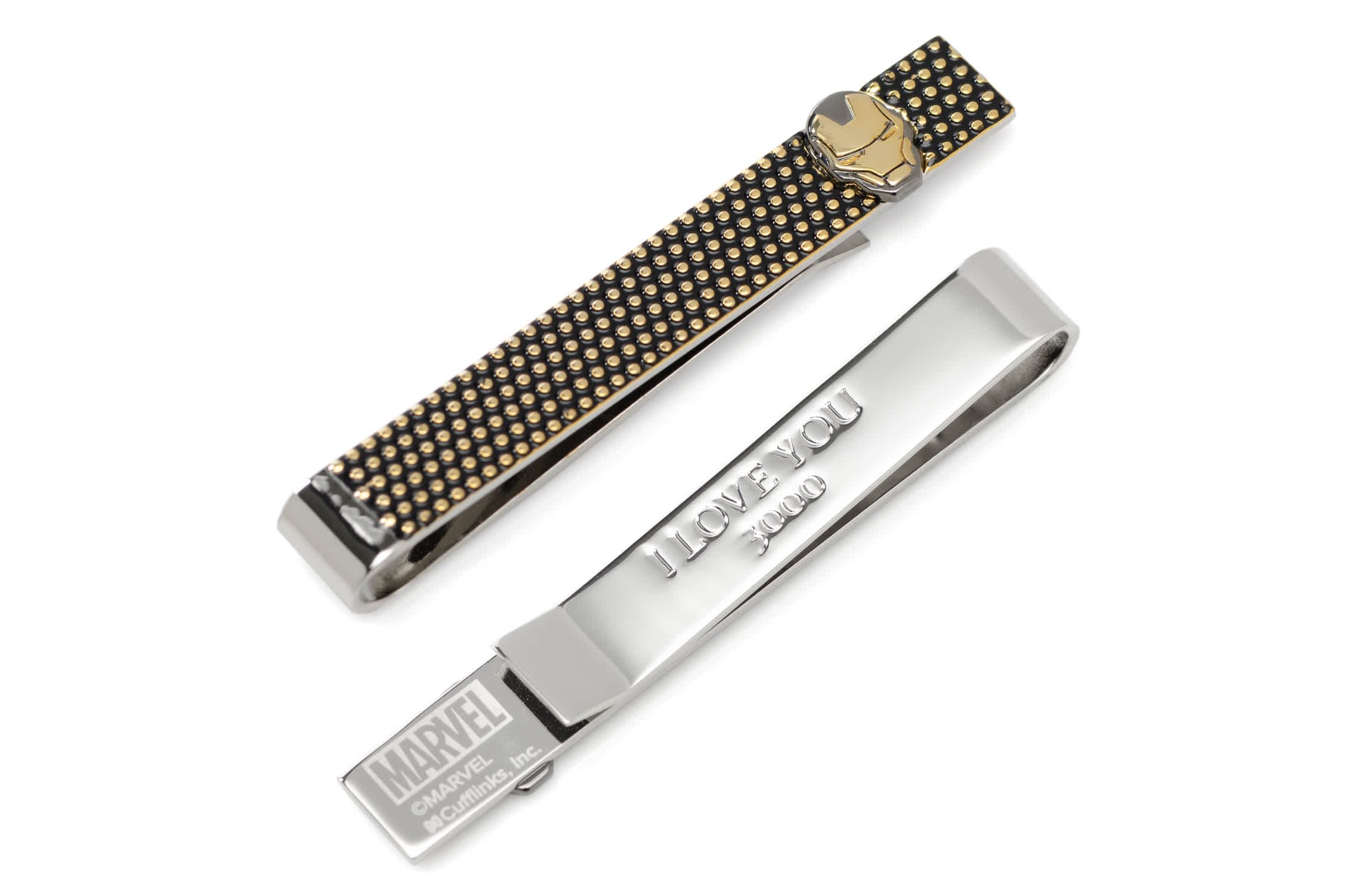 Iron Man "I Love You 3000" Textured Hidden Message Tie Bar