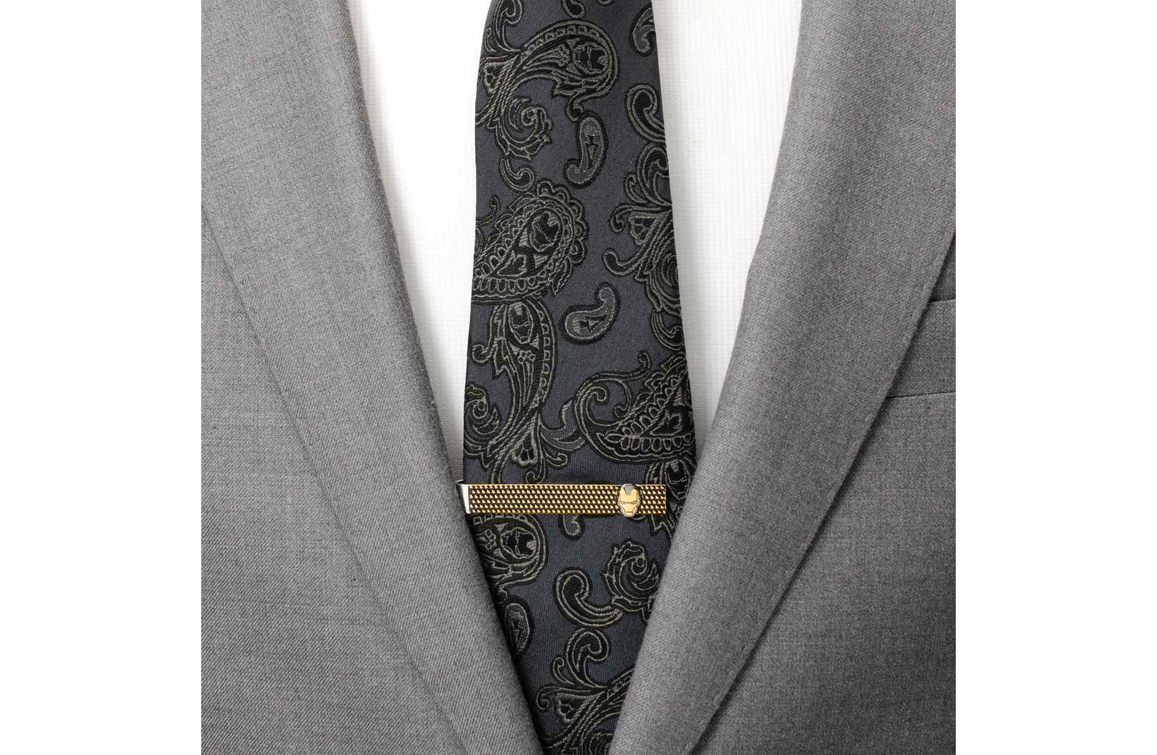 Iron Man "I Love You 3000" Textured Hidden Message Tie Bar