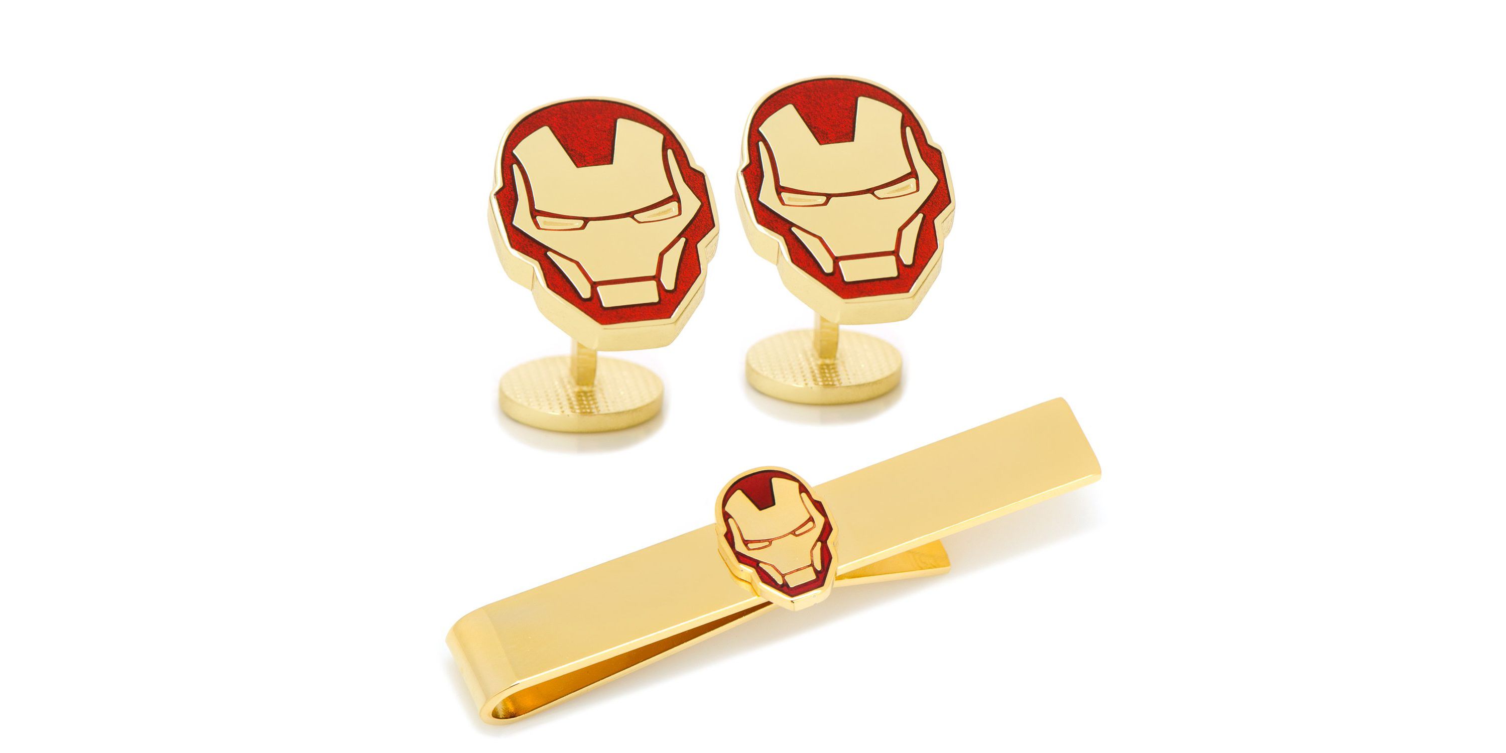 Iron Man Cufflinks and Tie Bar Gift Set