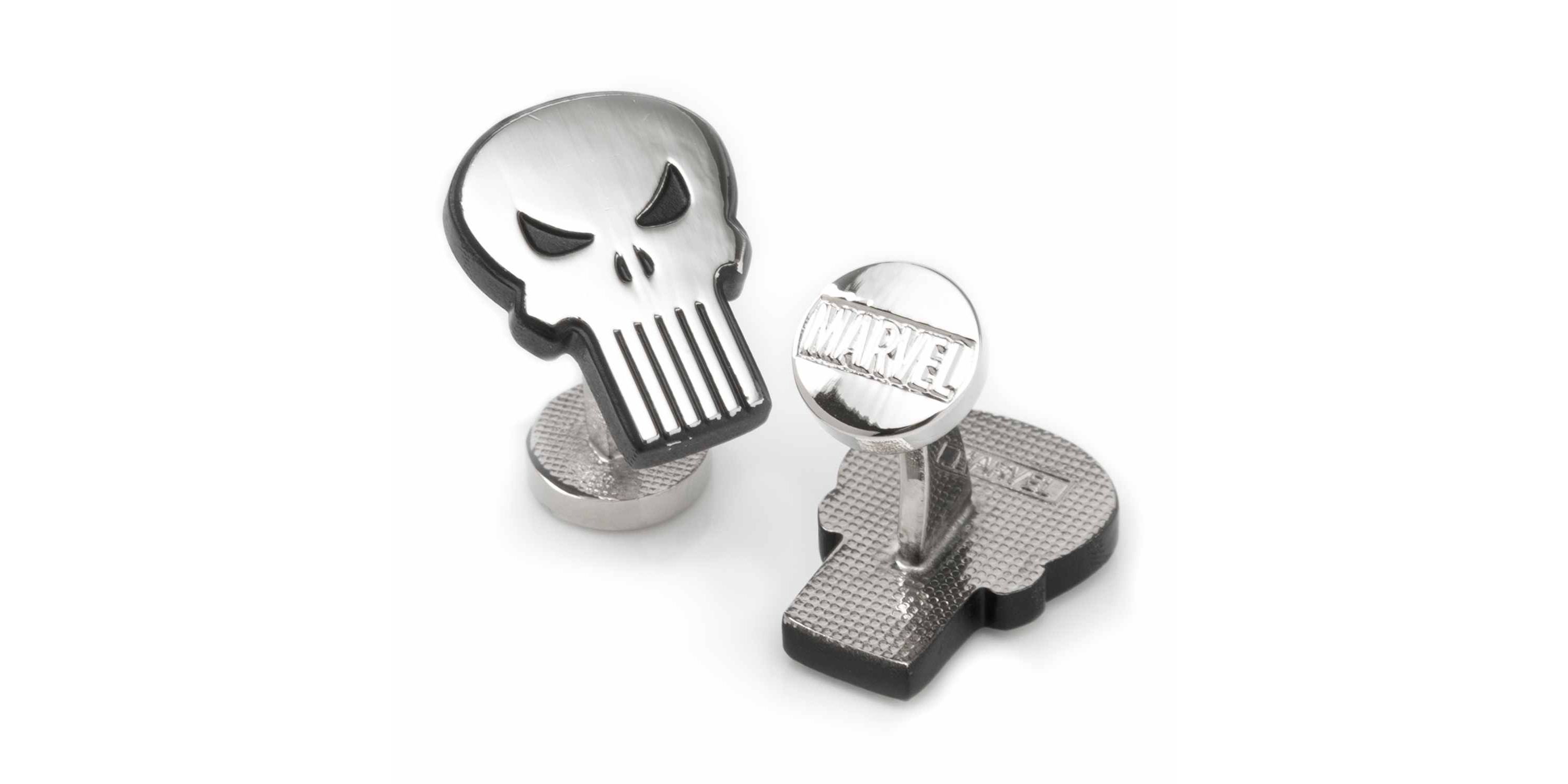 Punisher Cufflinks and Tie Bar Gift Set