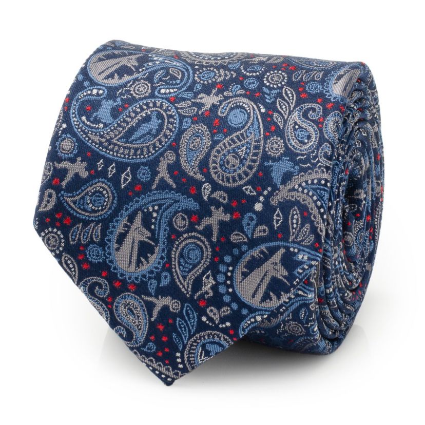 Avengers Blue Multi Paisley Tie