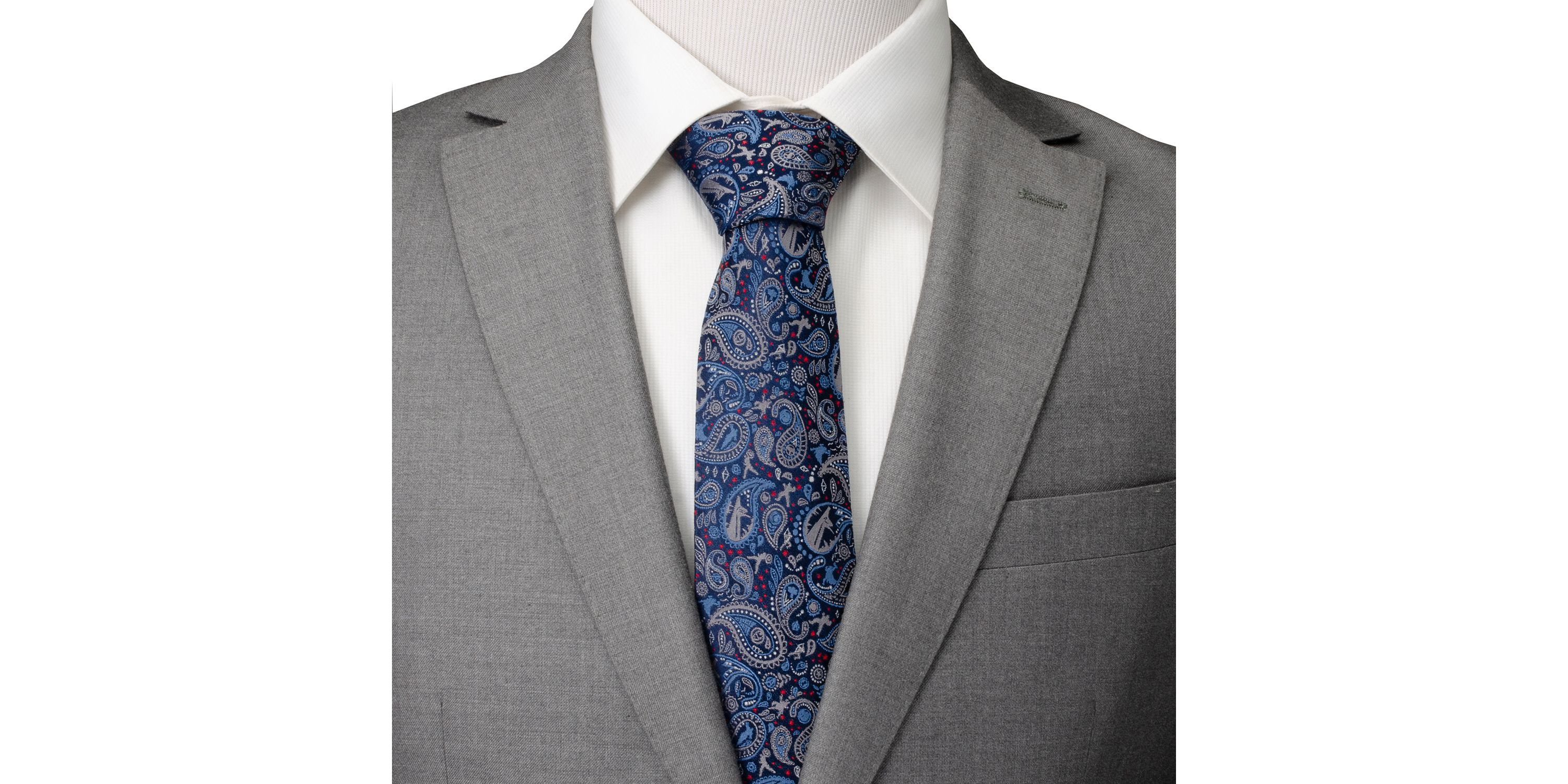 Avengers Blue Multi Paisley Tie