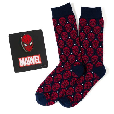 Marvel Men's Spider-Man Dot Red and Navy Gift Set