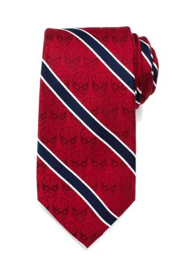 Marvel Men's Spider-Man Red and Navy Stripe Tie