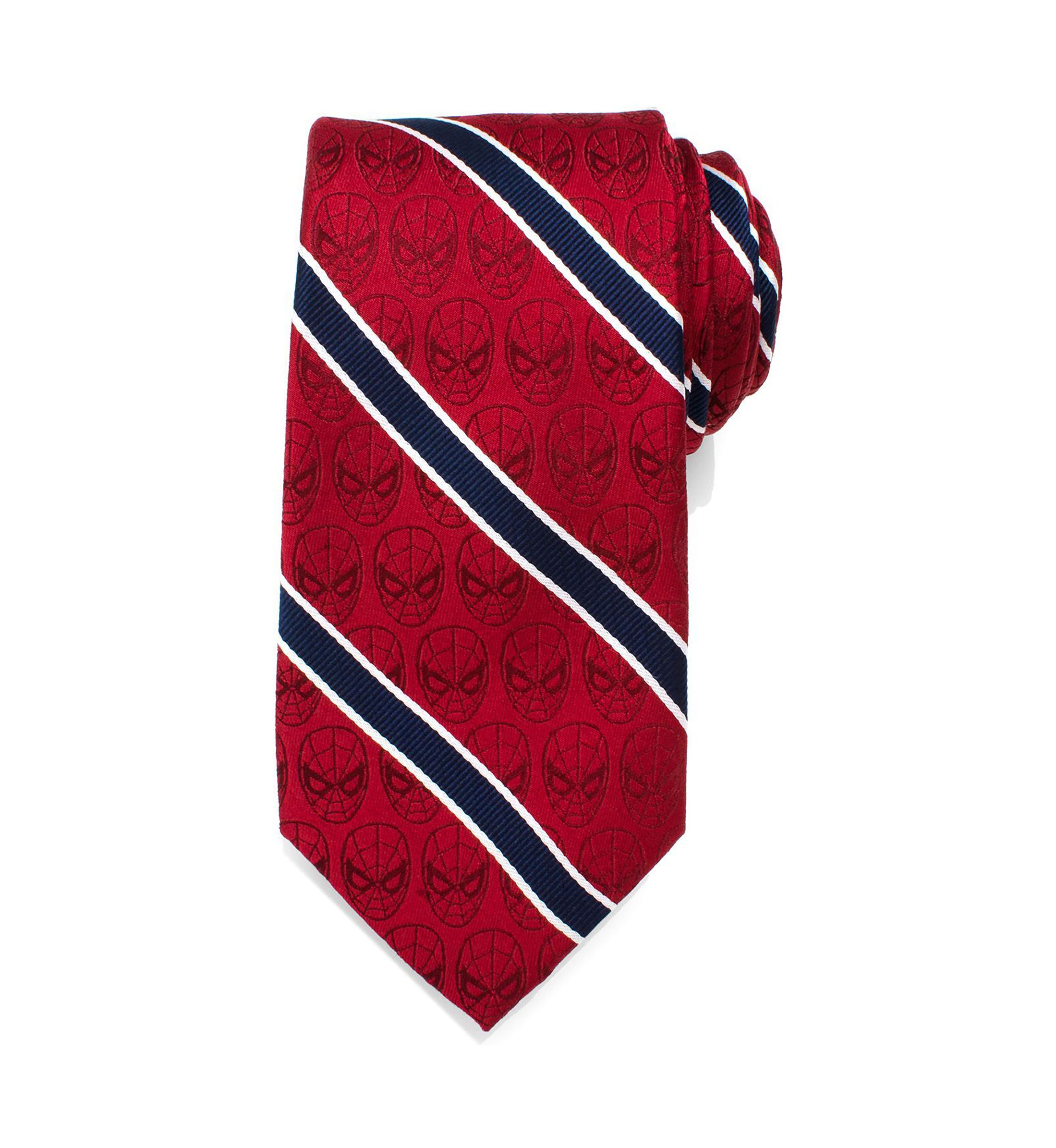 Spider-Man Red and Navy Stripe Tie