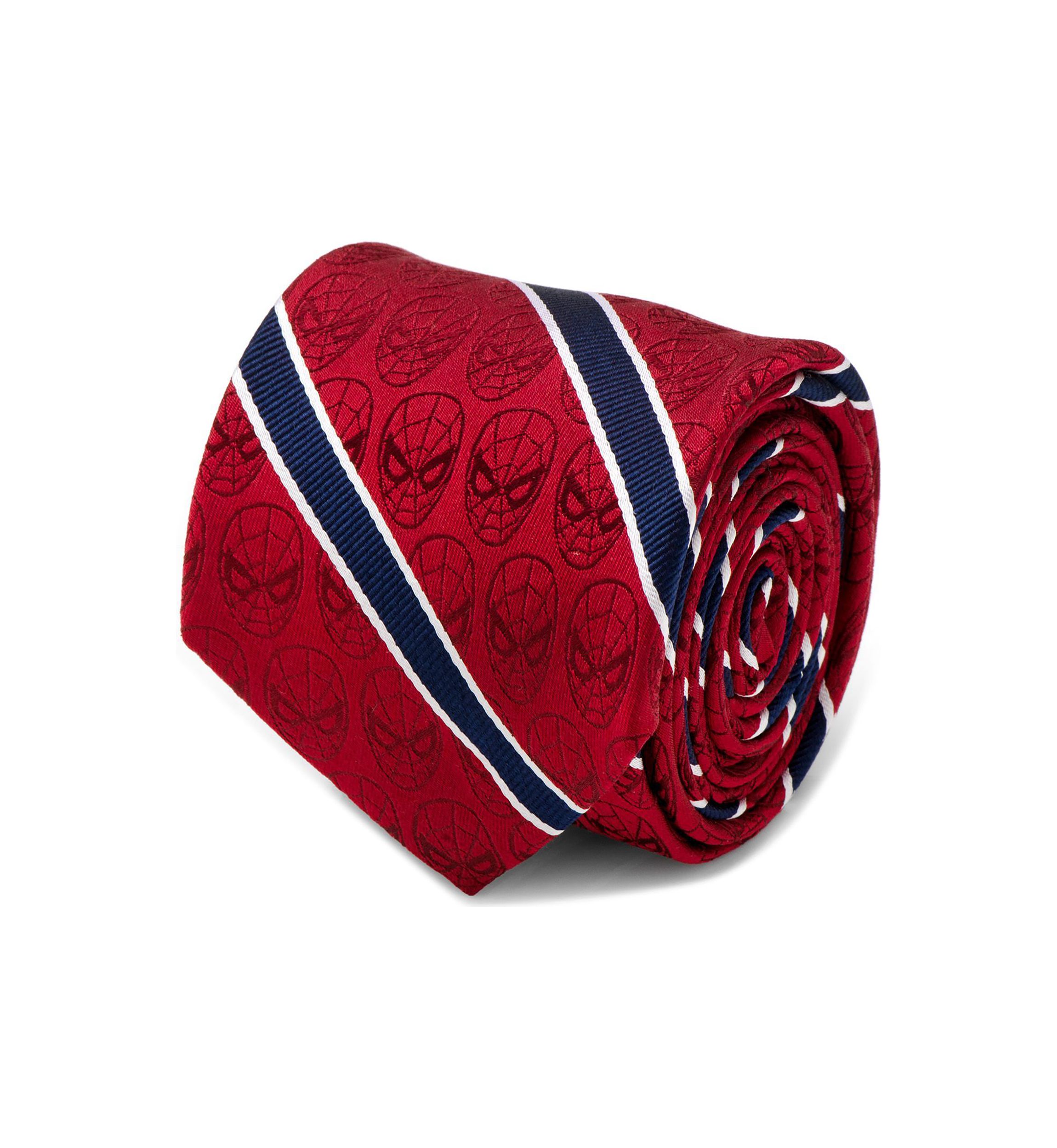 Spider-Man Red and Navy Stripe Tie