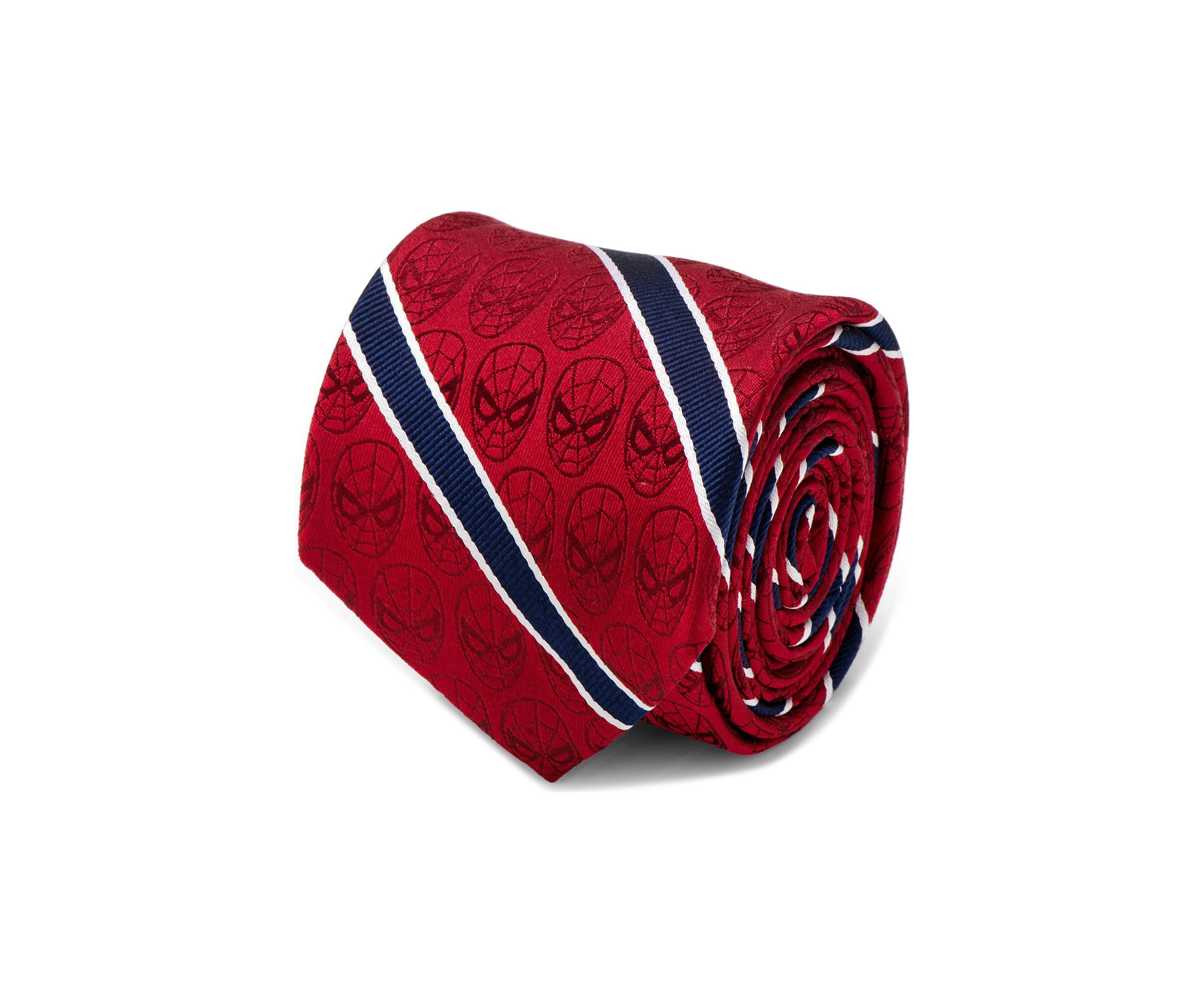 Spider-Man Red and Navy Stripe Tie