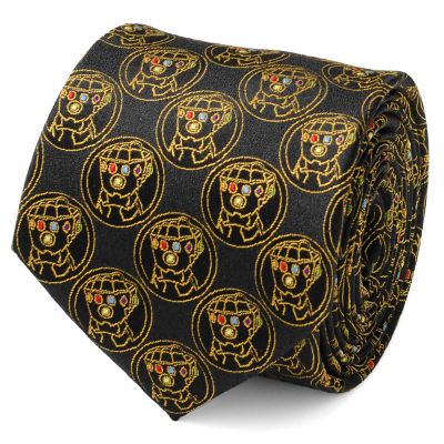 Marvel Thanos Infinity Gauntlets Black Men's Tie