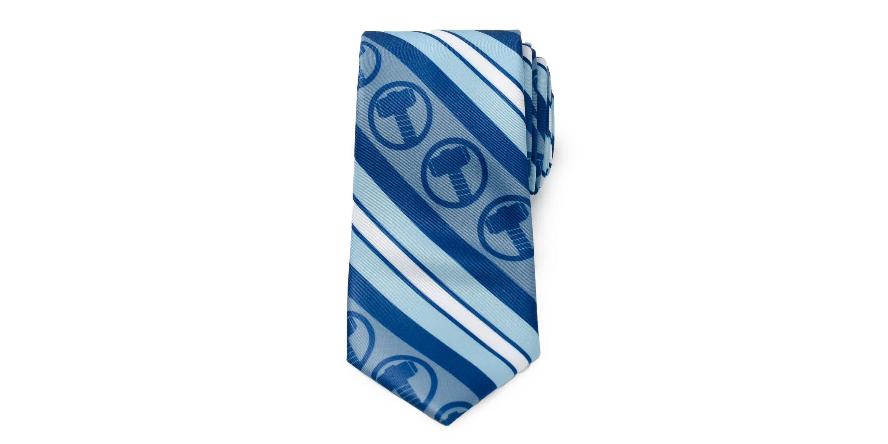 Thor Blue Striped Mens Tie