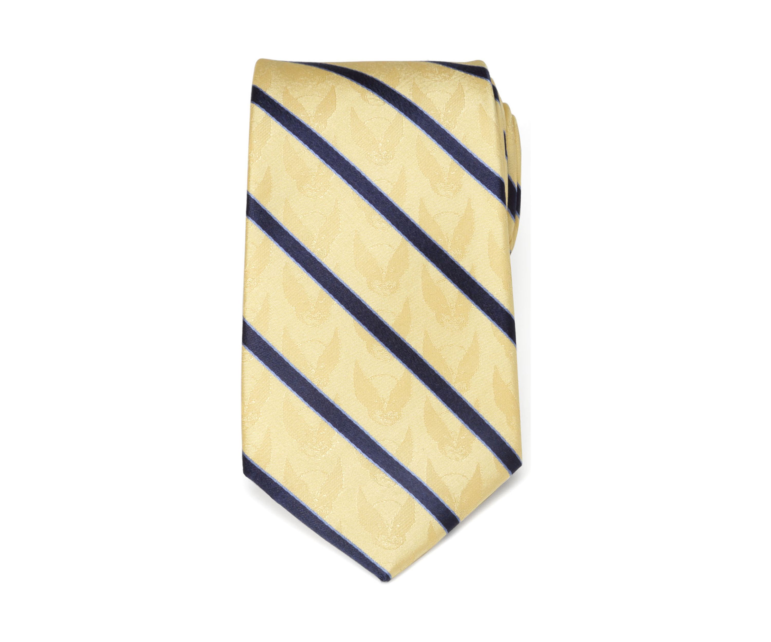 Mens Wolverine Mask Yellow and Navy Silk Tie