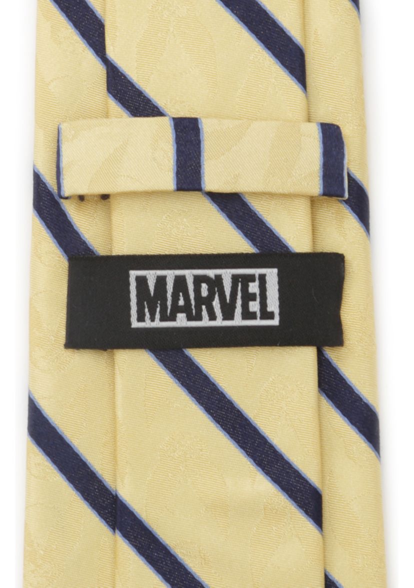 Mens Wolverine Mask Yellow and Navy Silk Tie