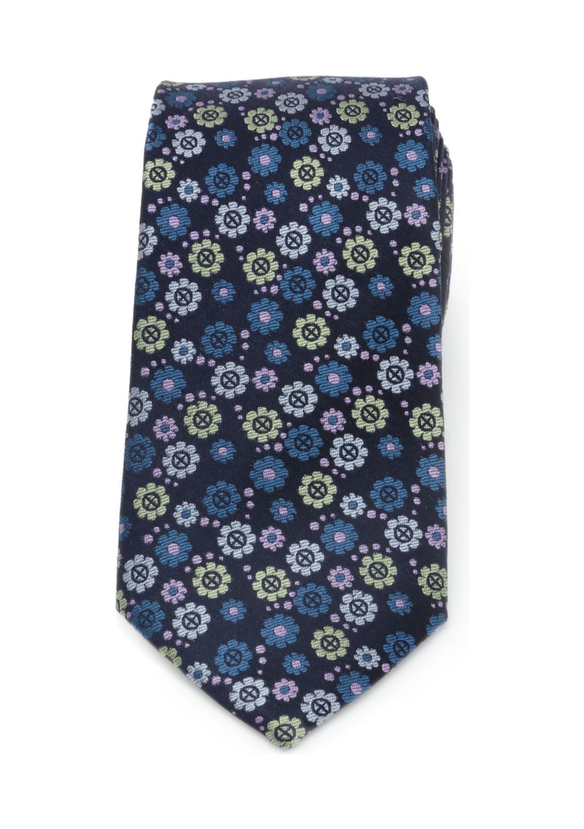 Mens X-Men Floral Navy Tie