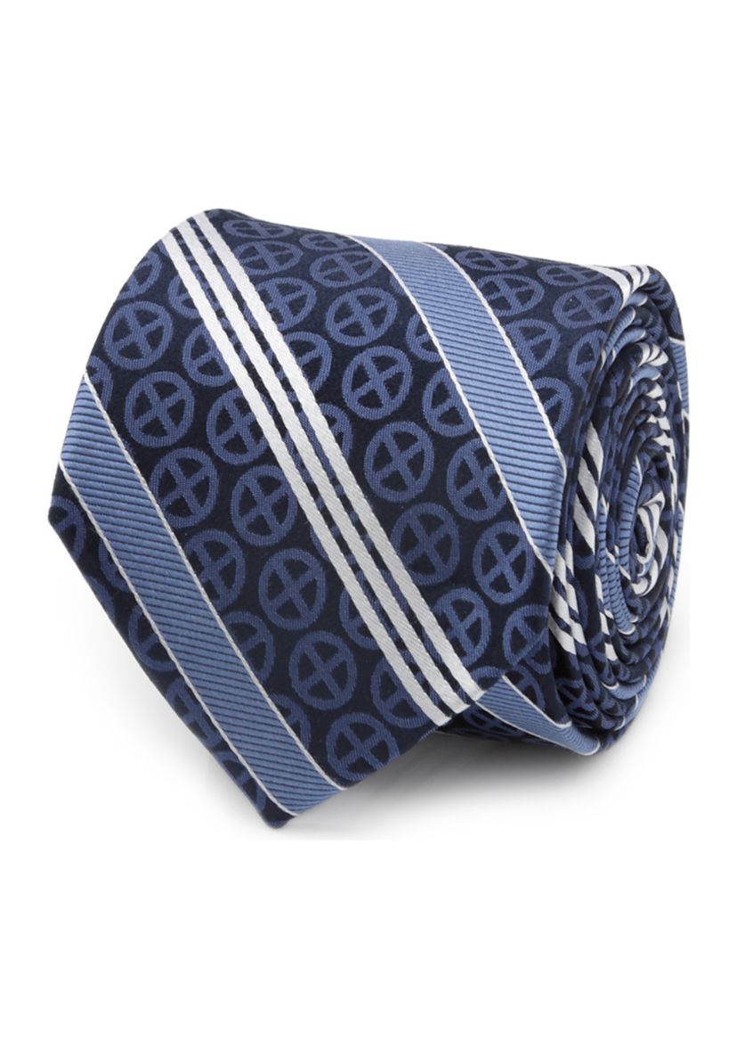 Mens X-Men Symbol Navy Tie