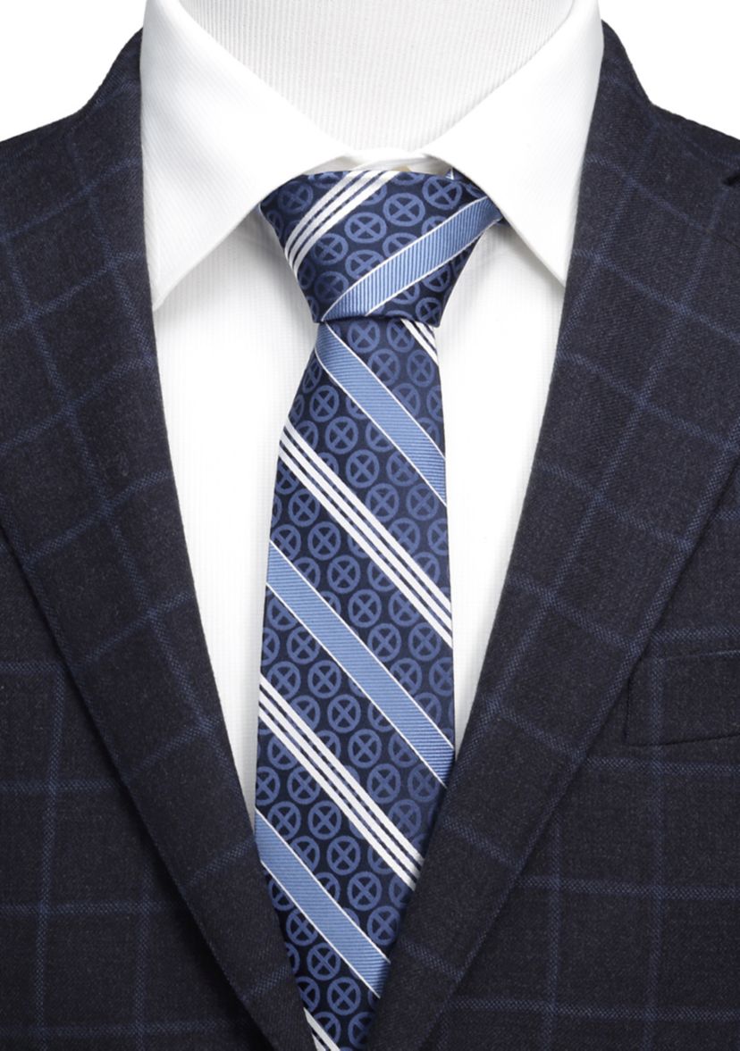 Mens X-Men Symbol Navy Tie