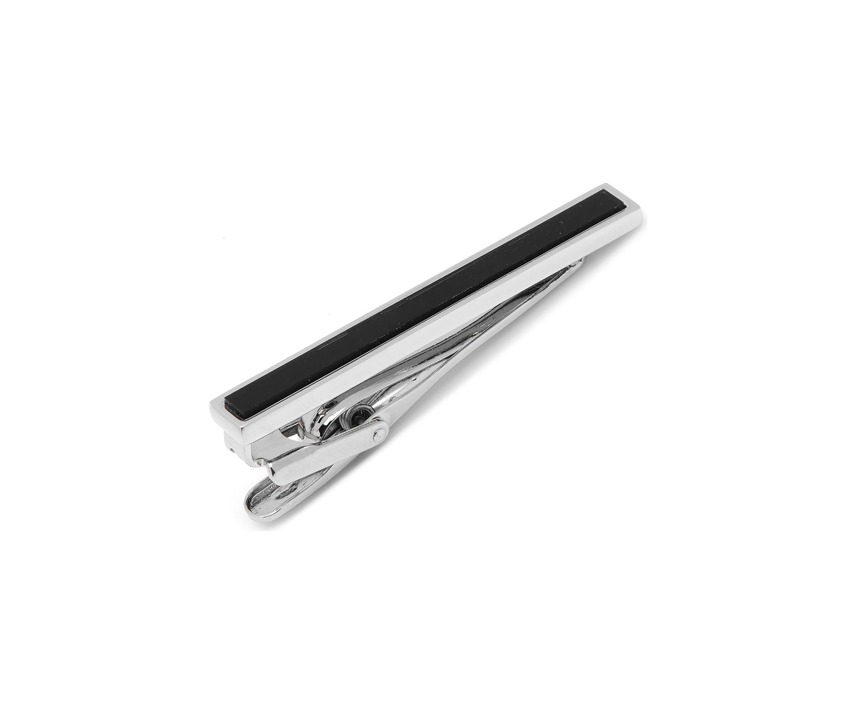 Onyx Inlaid Tie Clip