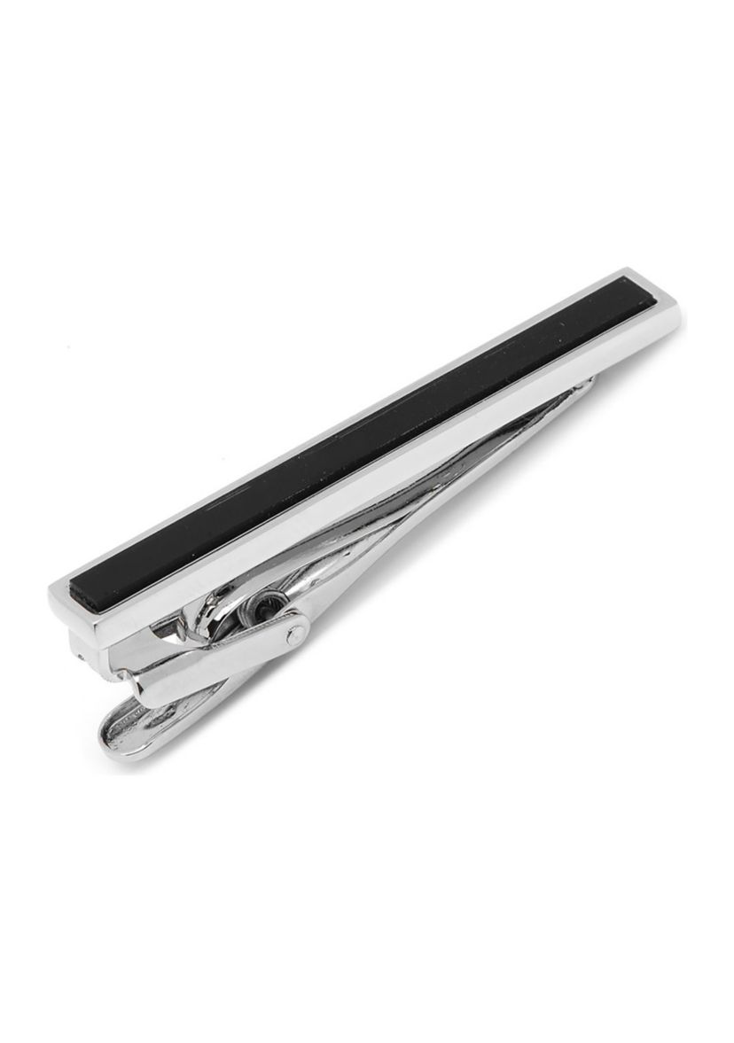 Onyx Inlaid Tie Clip