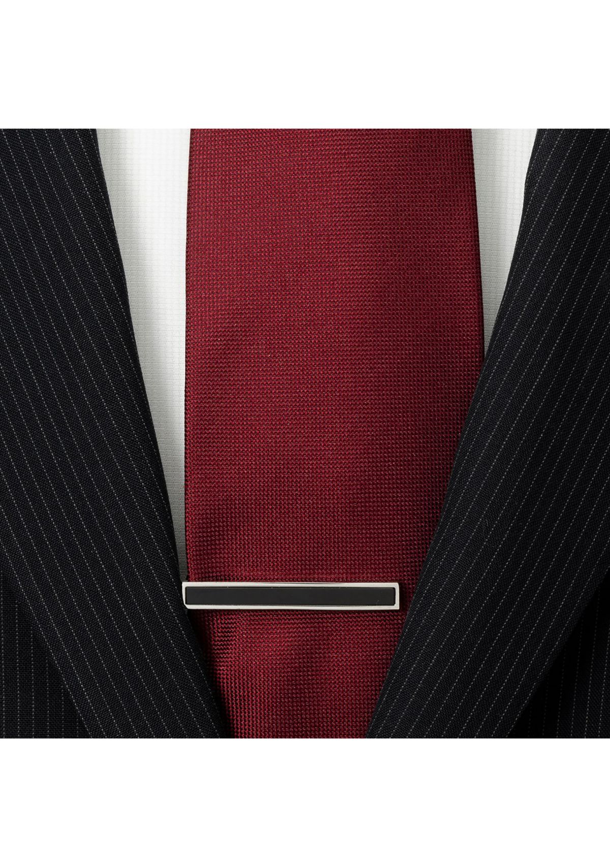 Onyx Inlaid Tie Clip