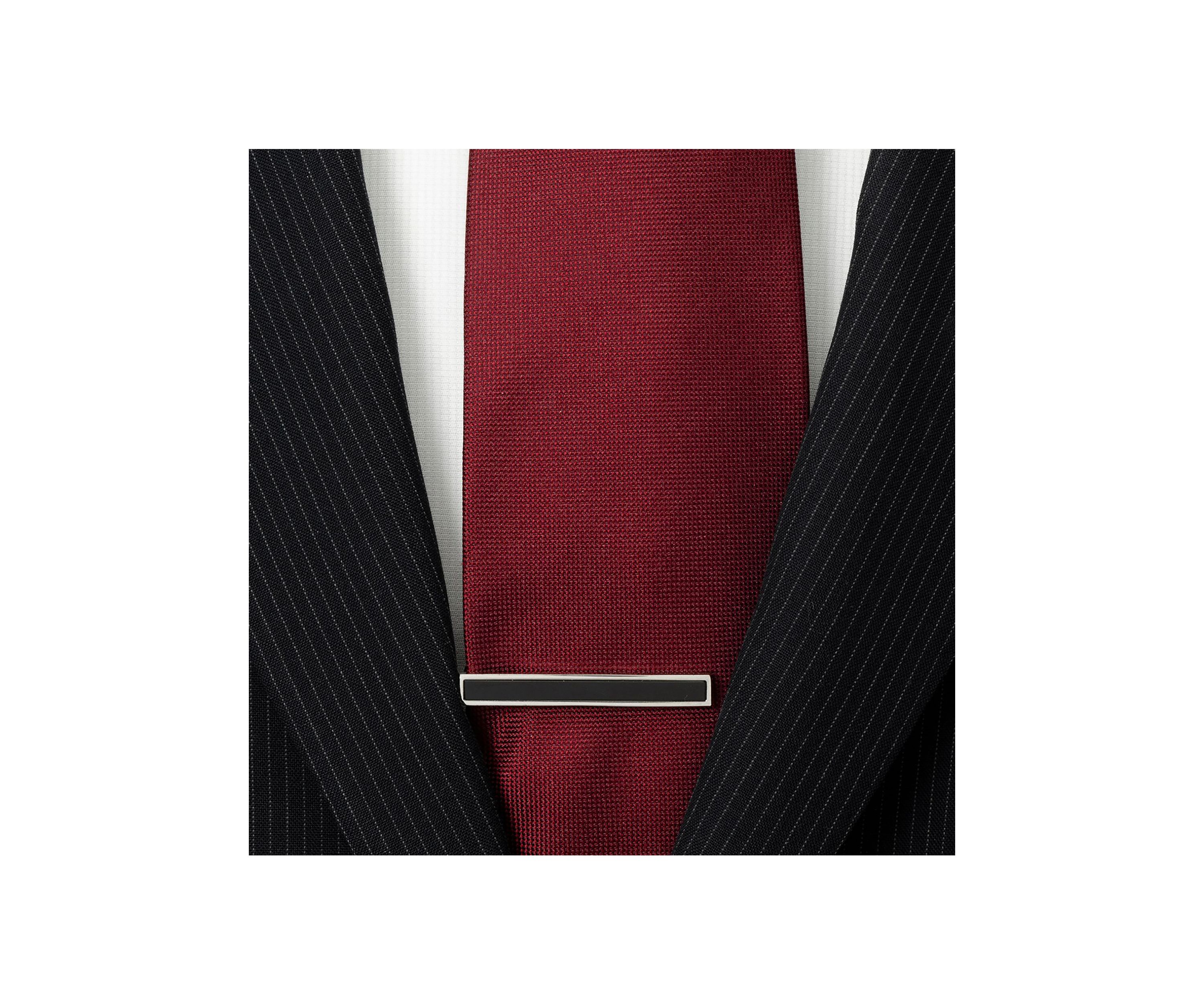 Onyx Inlaid Tie Clip