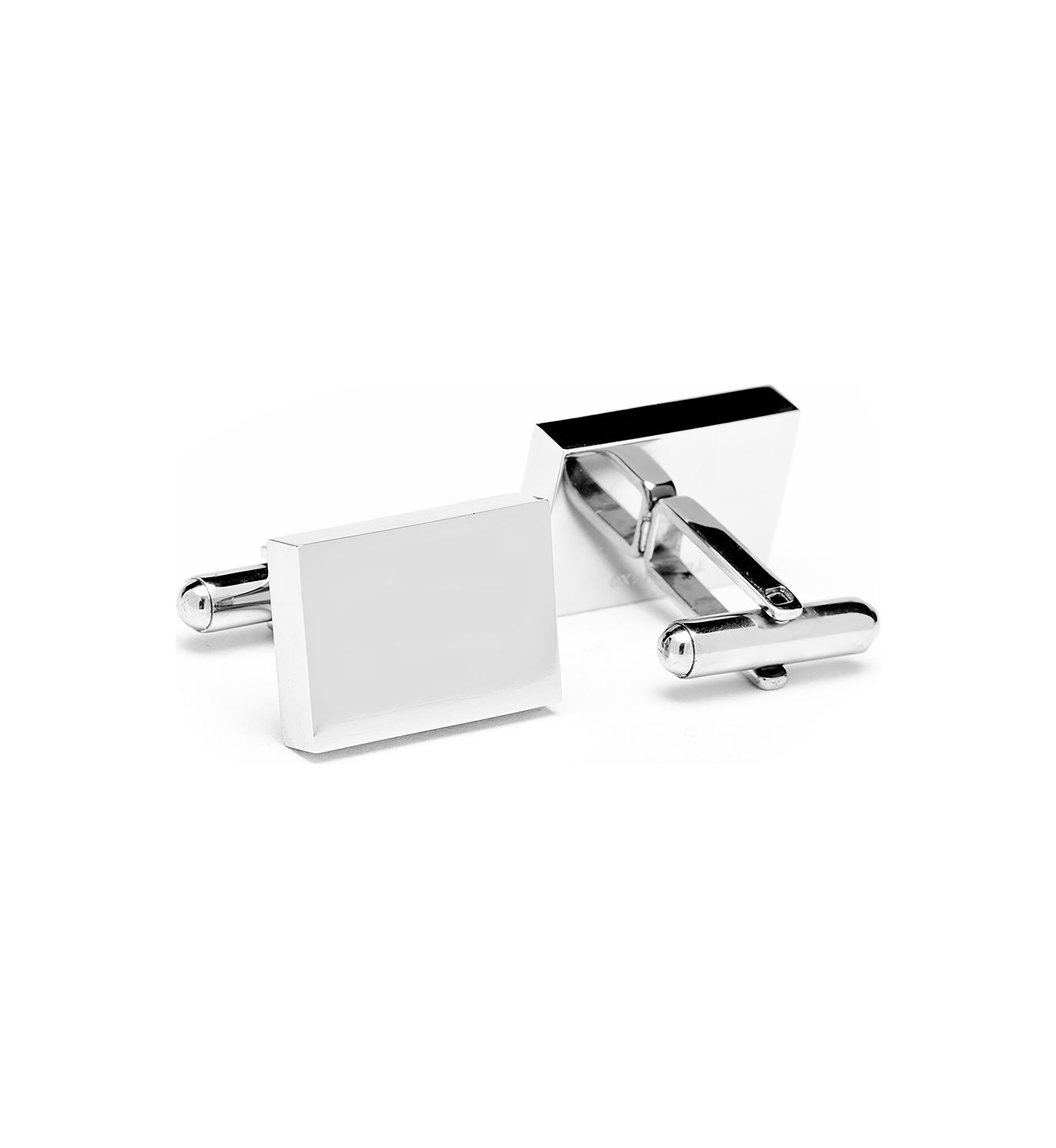 Stainless Steel Rectangle Infinity Engravable Cufflinks