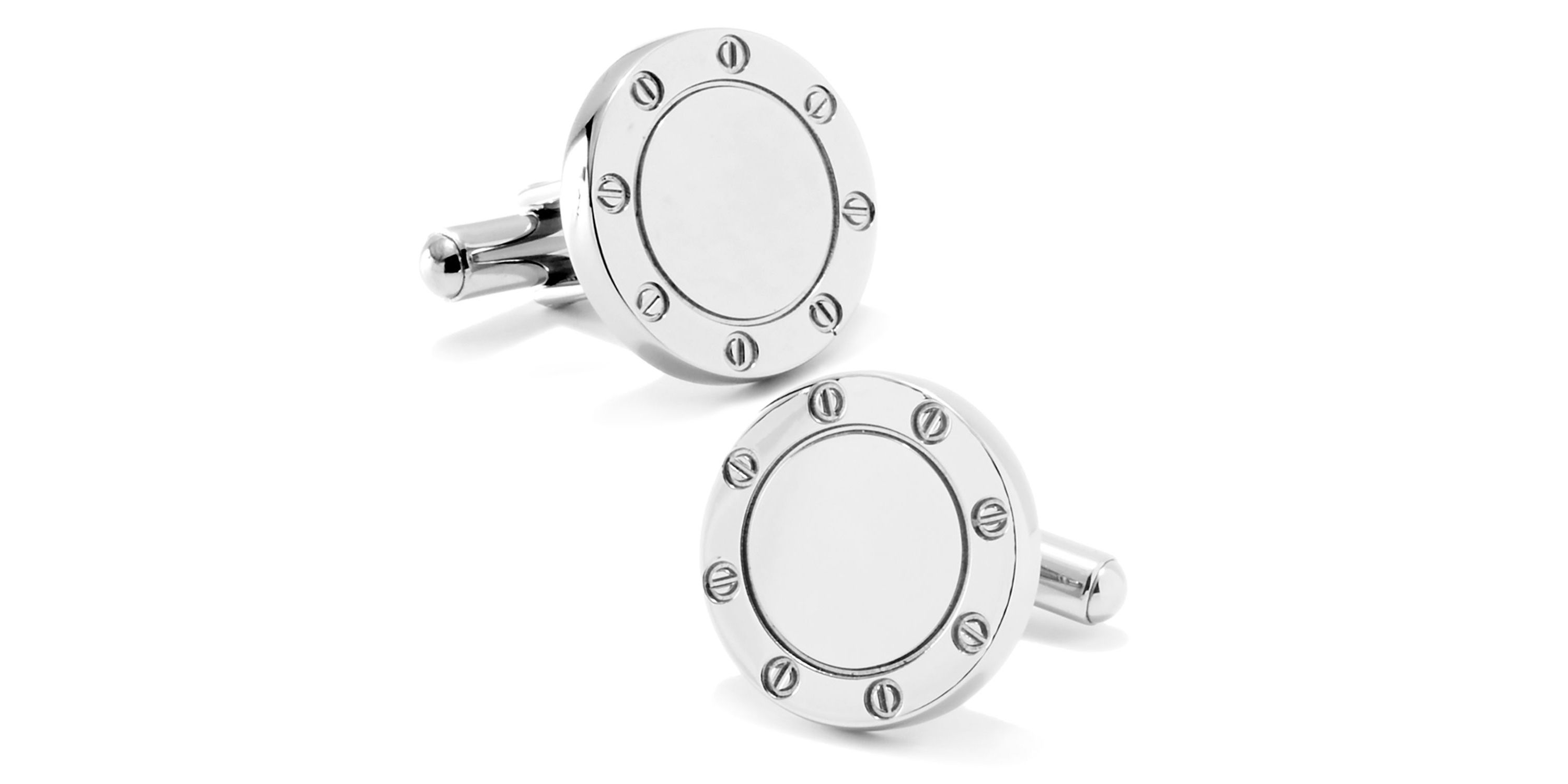 Stainless Steel Engravable Bolted Cufflinks