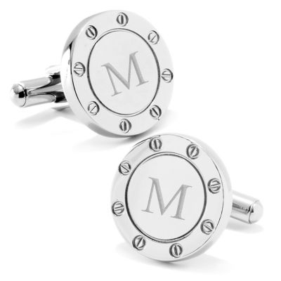 Stainless Steel Engravable Bolted Cufflinks