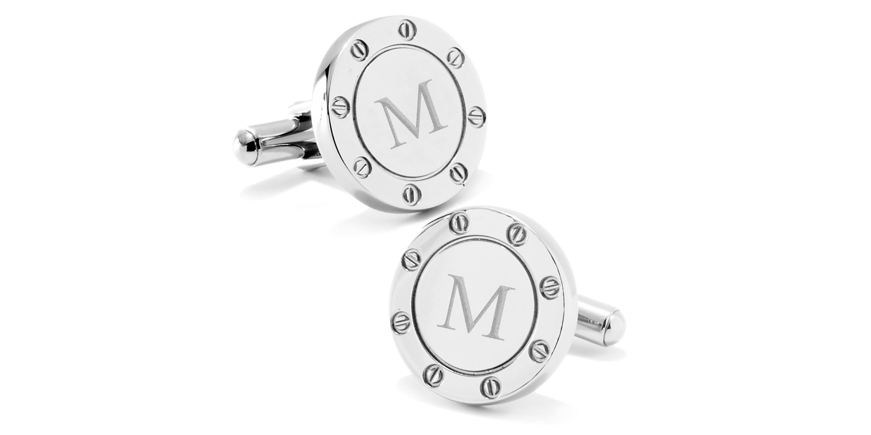 Stainless Steel Engravable Bolted Cufflinks