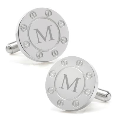 Stainless Steel Engravable Bolted Cufflinks