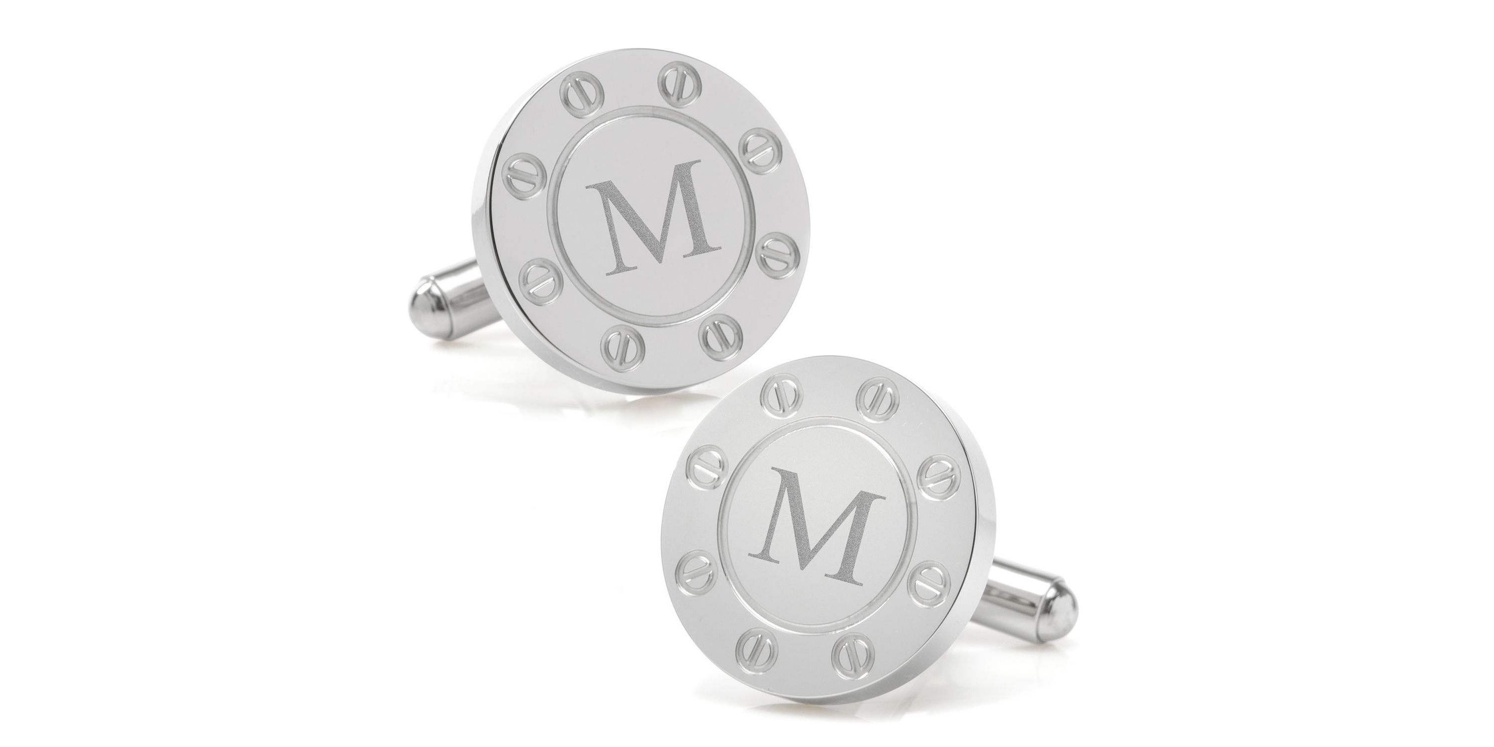 Stainless Steel Engravable Bolted Cufflinks