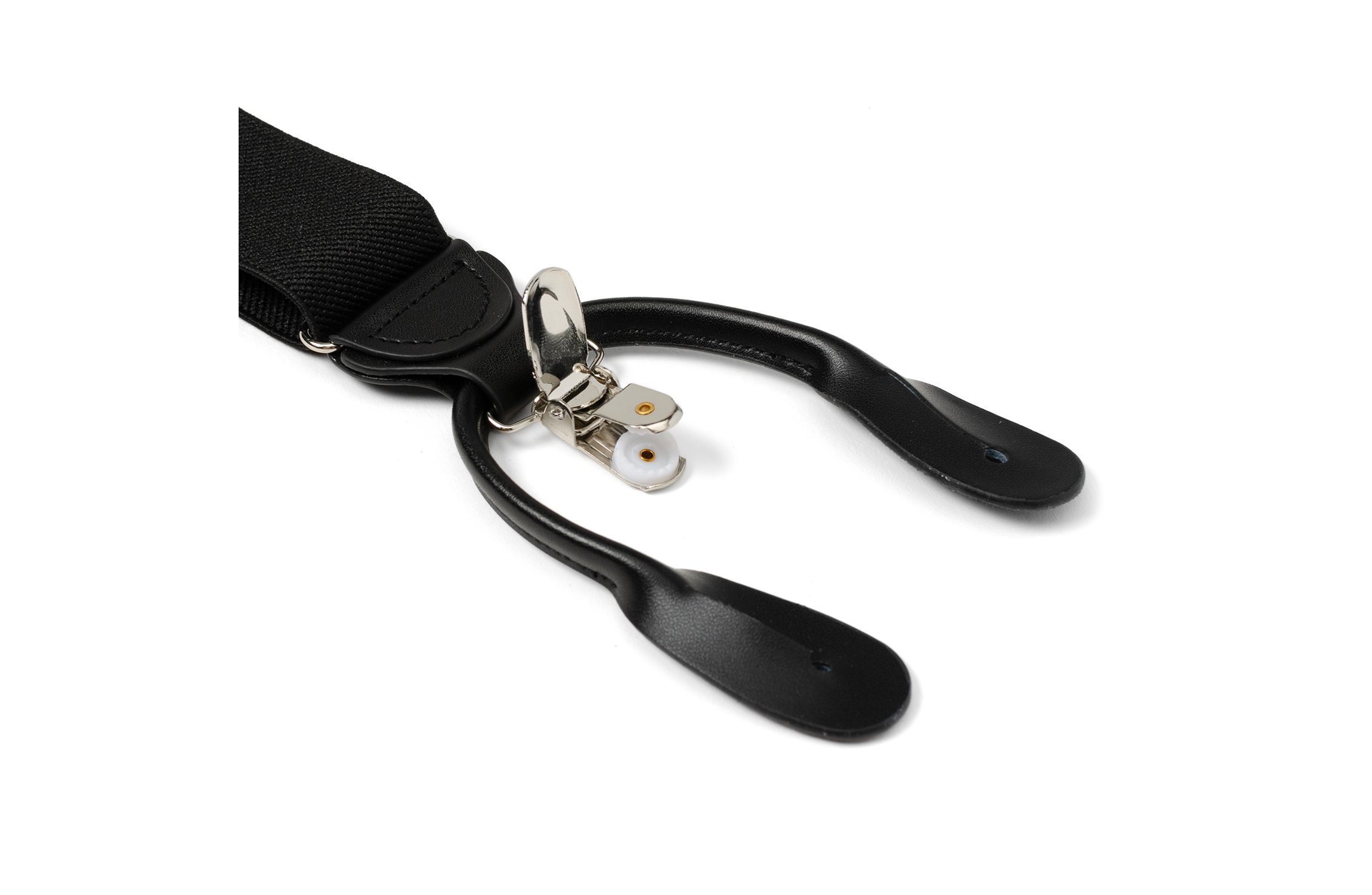 Black Clip/Button Suspenders