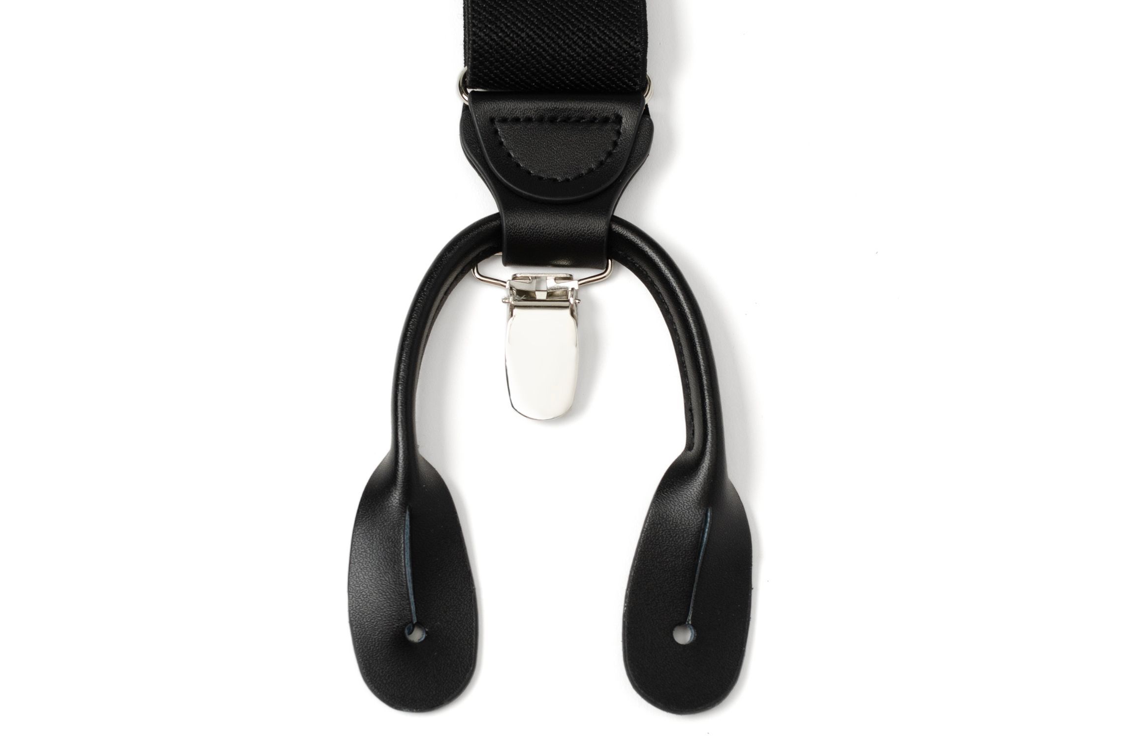 Black Clip/Button Suspenders